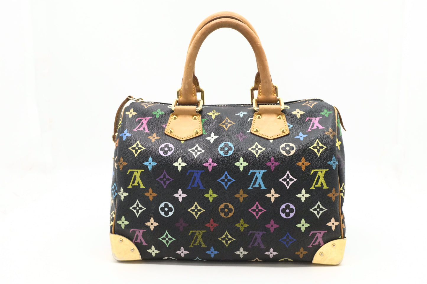 Louis Vuitton Speedy 30 Monogram Multicolor Black Canvas Handbag Canvas 1