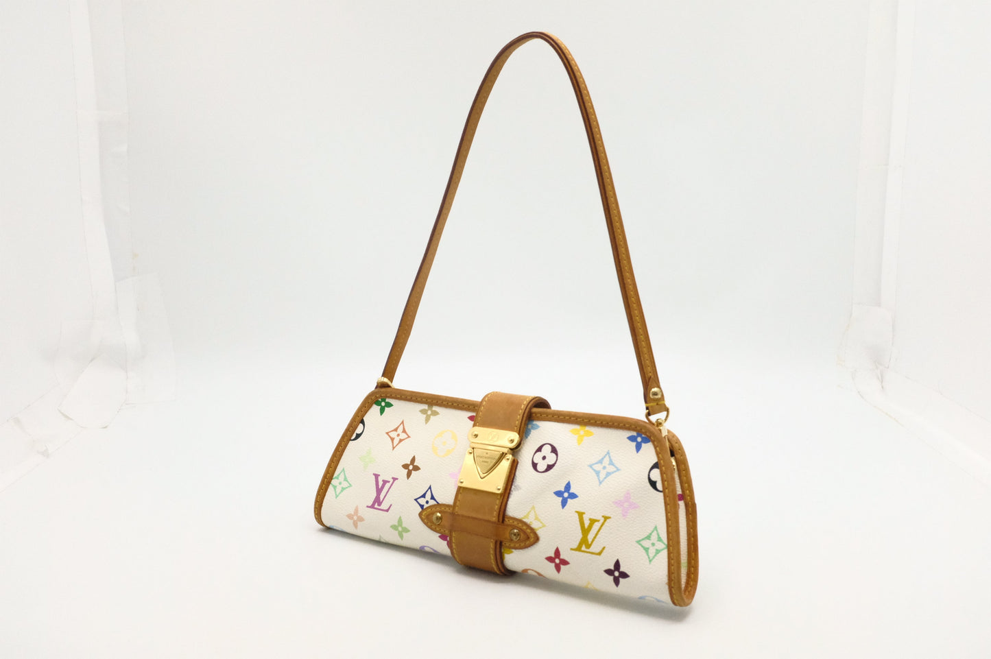 Louis Vuitton Shirley Multicolor White Canvas Handbag