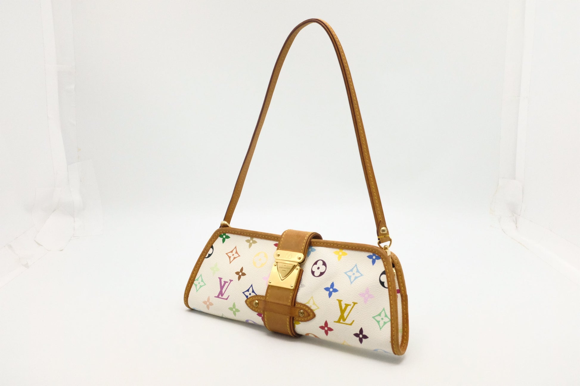 Louis Vuitton Shirley Multicolor White Canvas Handbag