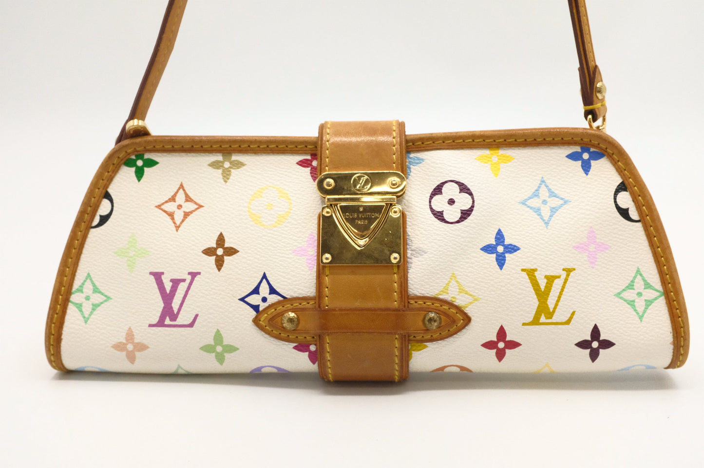 Louis Vuitton Shirley Multicolor White Canvas Handbag