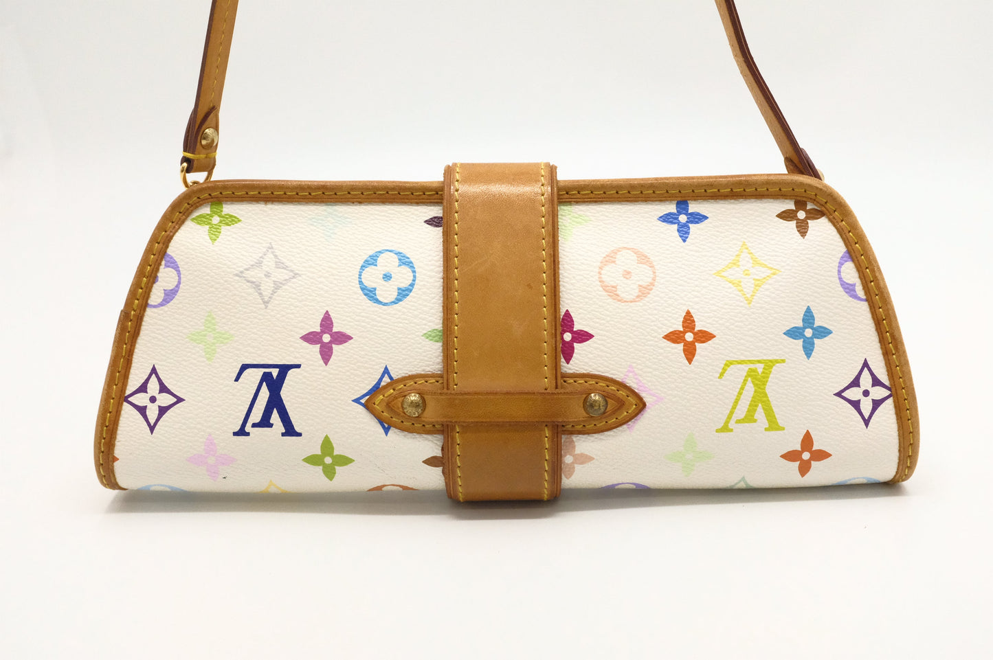 Louis Vuitton Shirley Multicolor White Canvas Handbag
