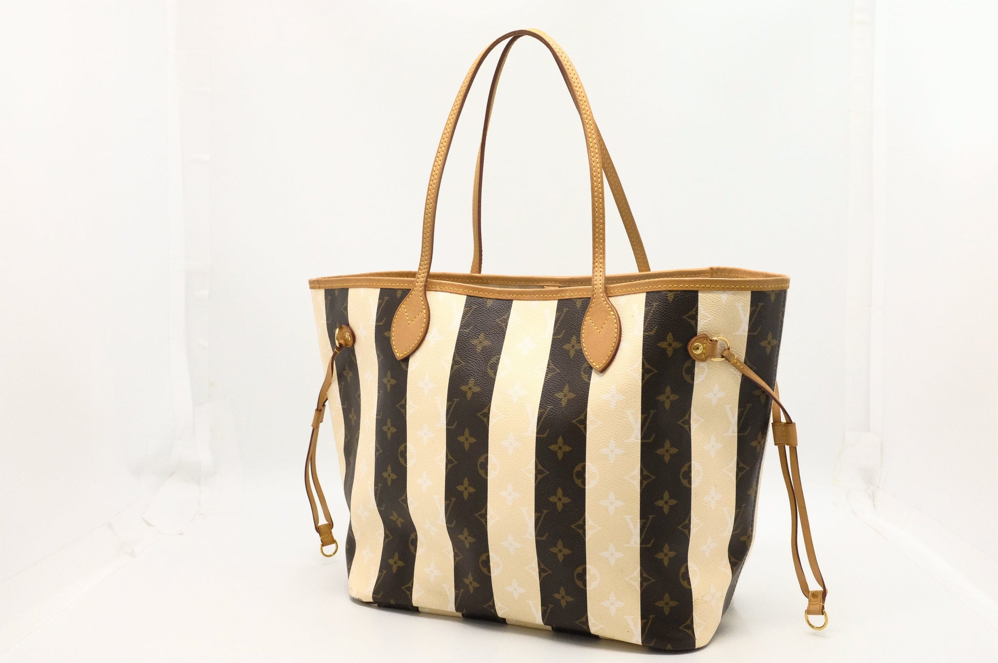 Louis Vuitton Neverfull MM Rayures Monogram Canvas Tote Bag