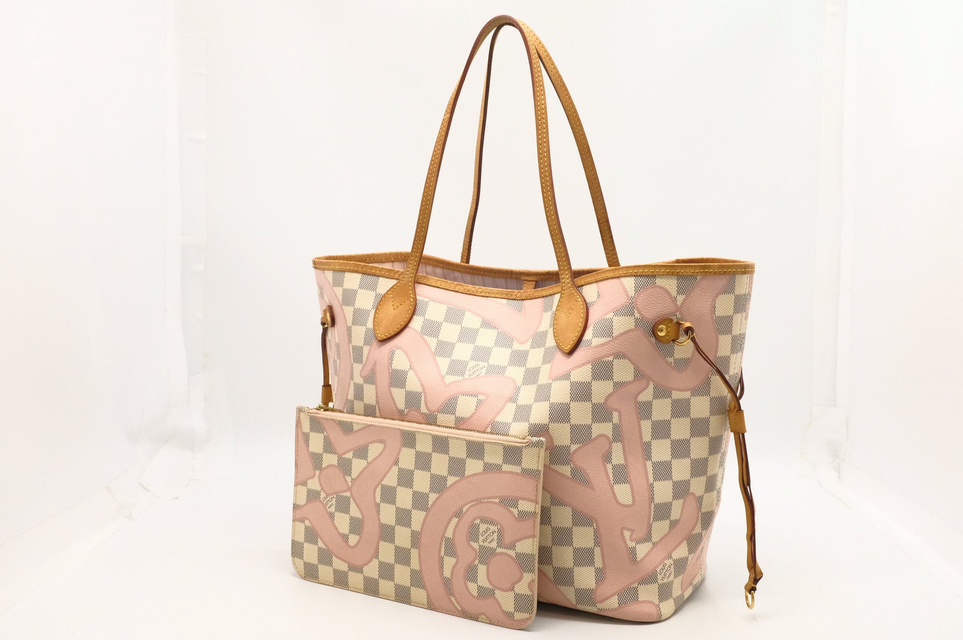 Louis Vuitton Neverfull MM Tahitienne Azur Damier Canvas Tote Bag
