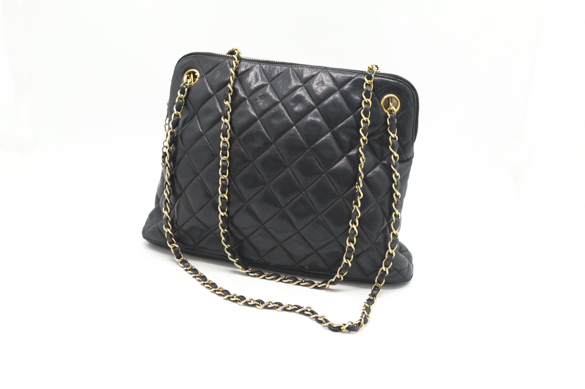 Chanel MattelassÃ© Black Leather Shoulder Bag Leather 2