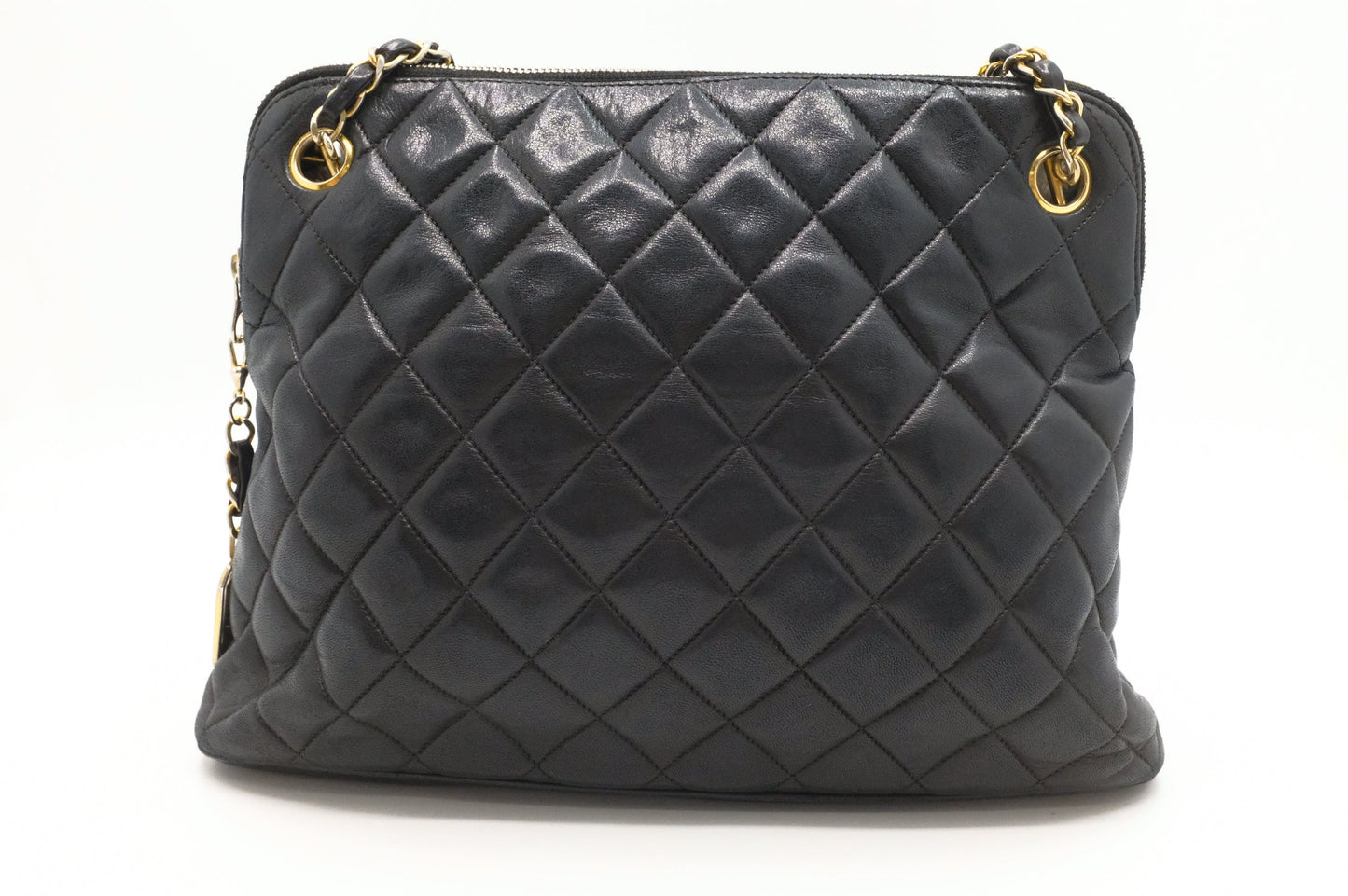 Chanel MattelassÃ© Black Leather Shoulder Bag Leather 2