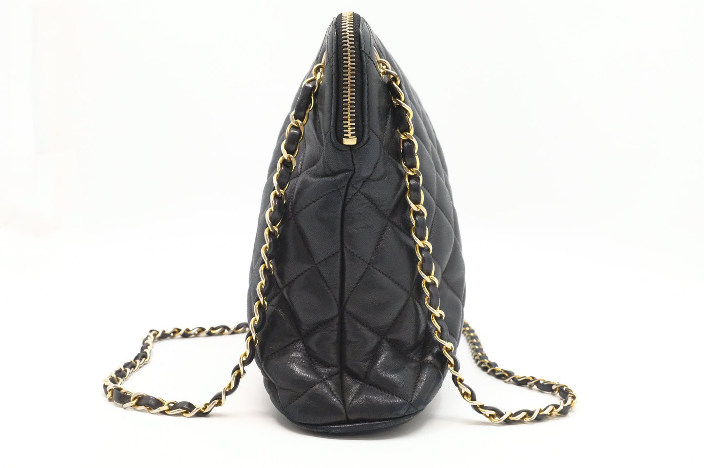 Chanel MattelassÃ© Black Leather Shoulder Bag Leather 2