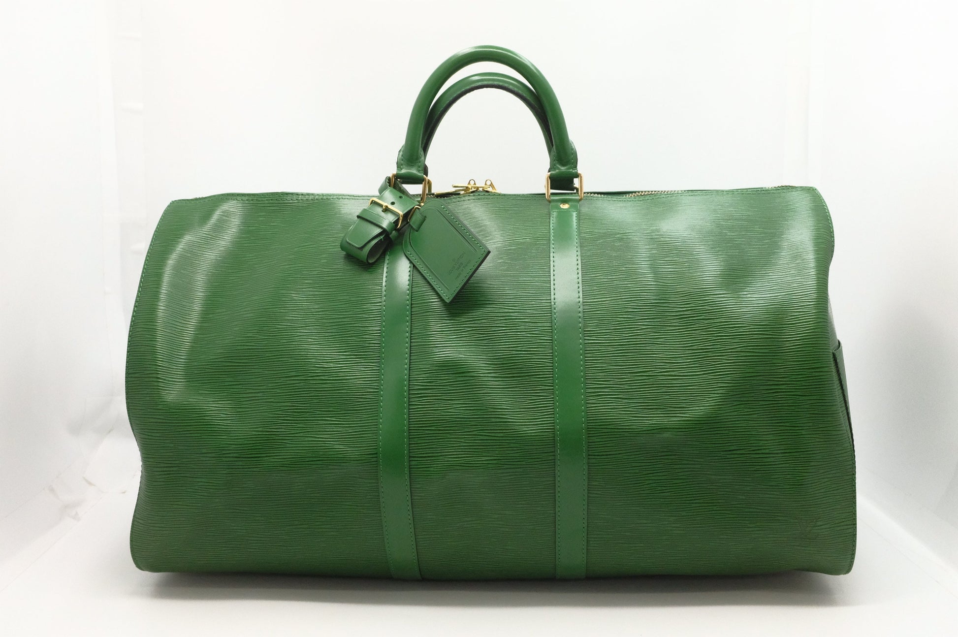 Louis Vuitton Keepall 55 Epi Leather Green Travel Bag