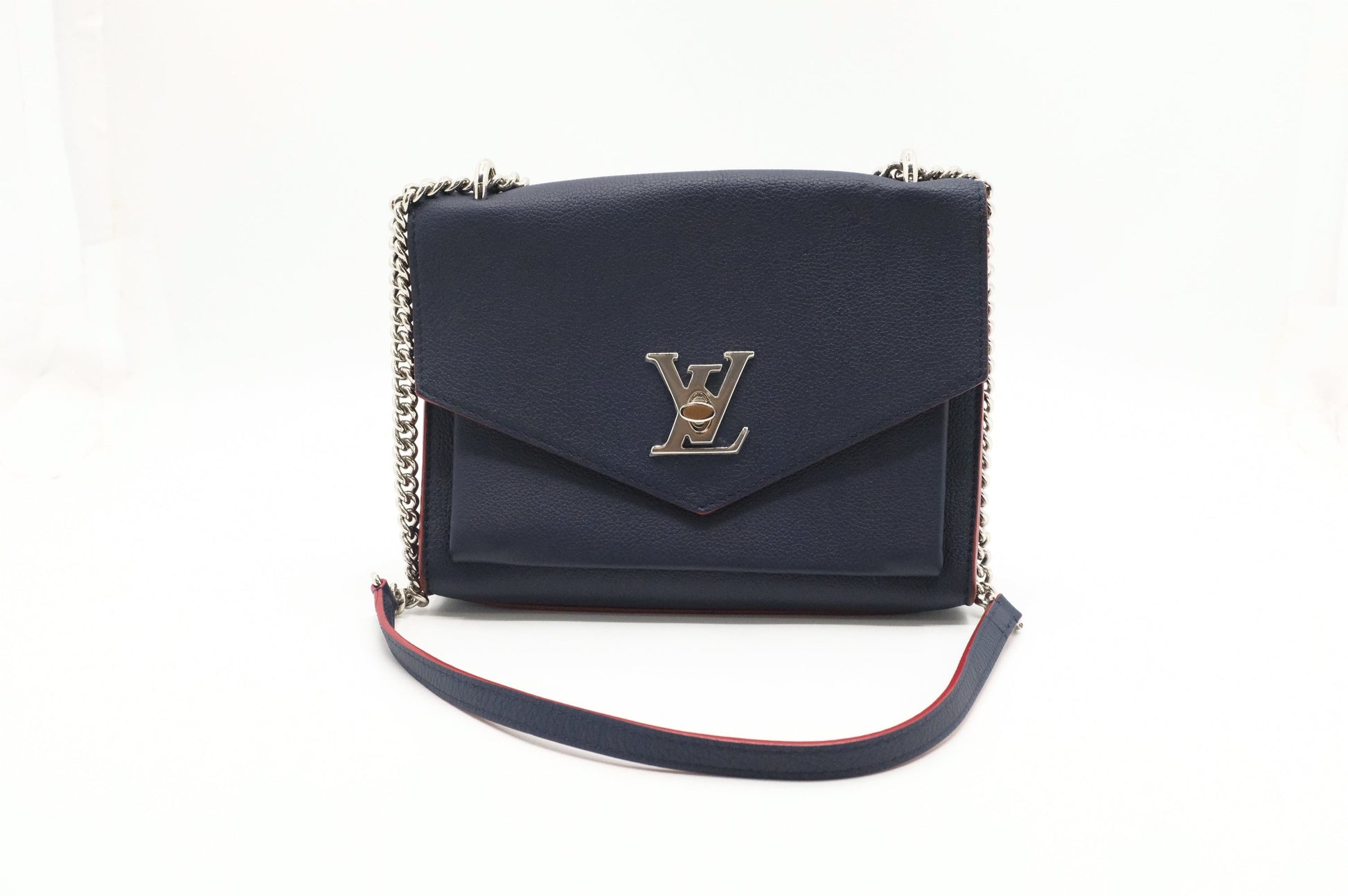 Louis Vuitton MyLockMe Marine Rouge Leather Handbag