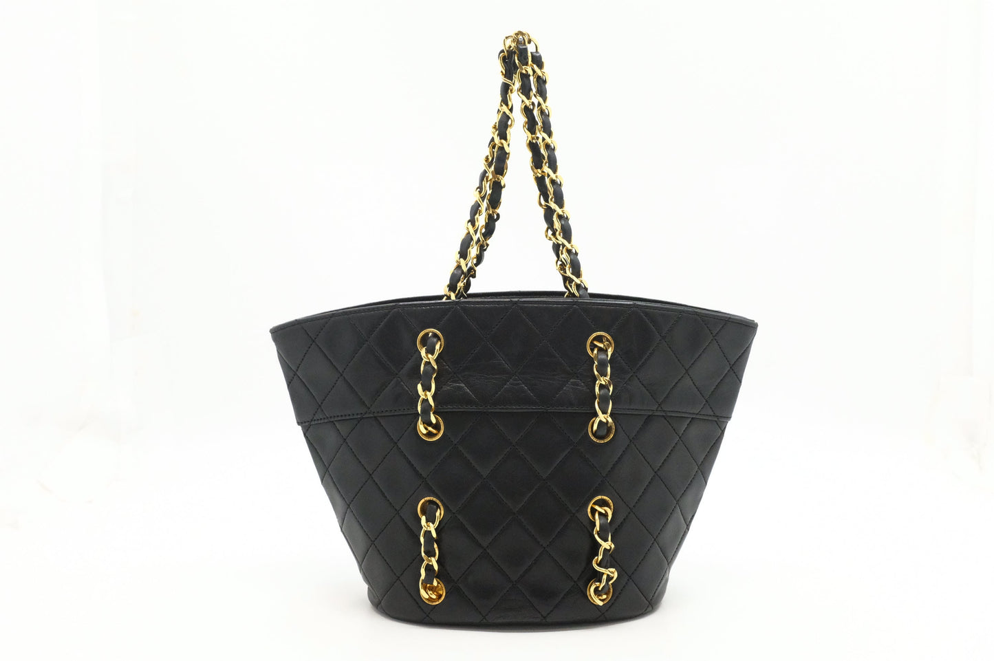 Chanel MattelassÃ© Black Leather Handbag