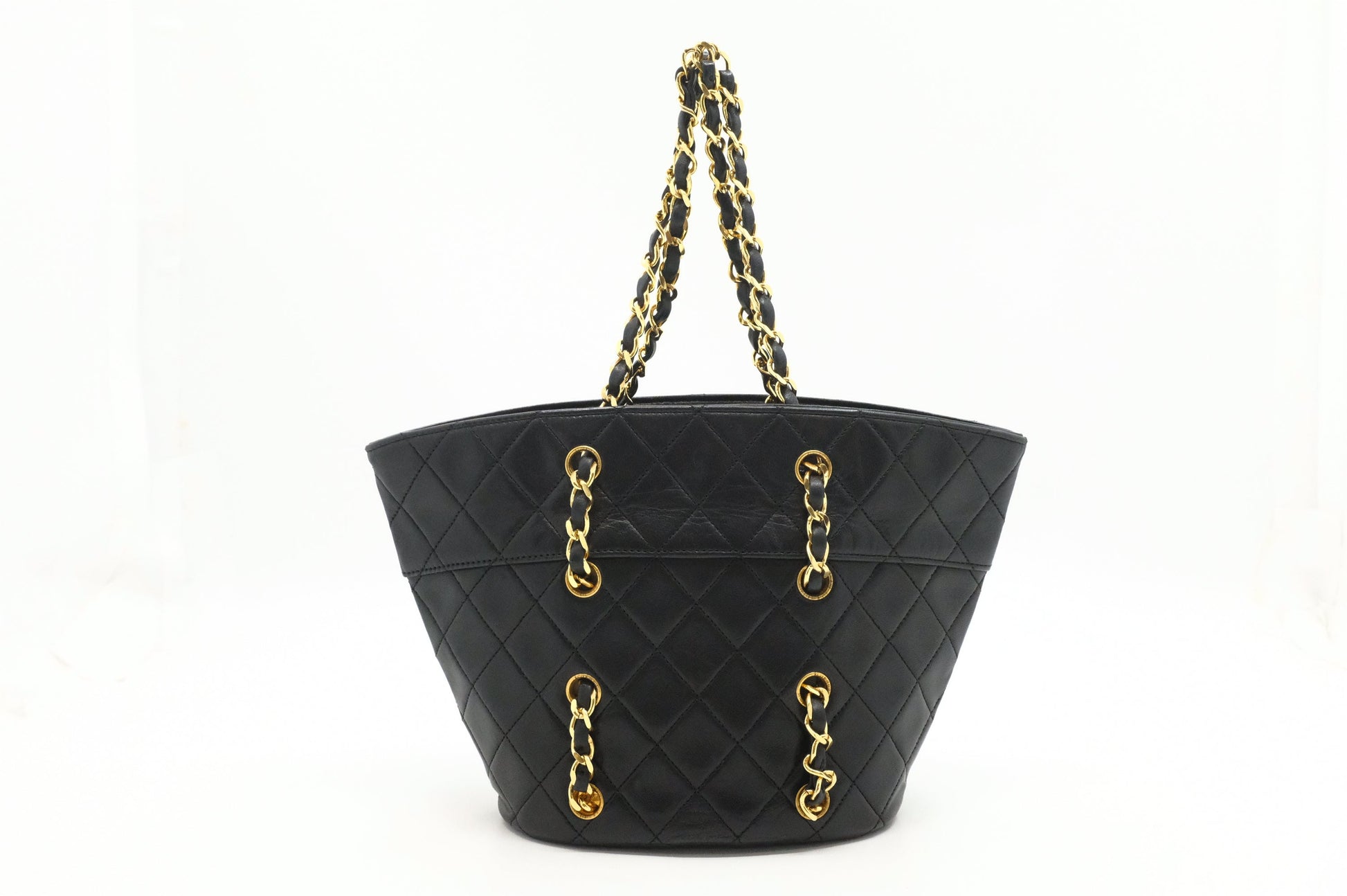 Chanel MattelassÃ© Black Leather Handbag