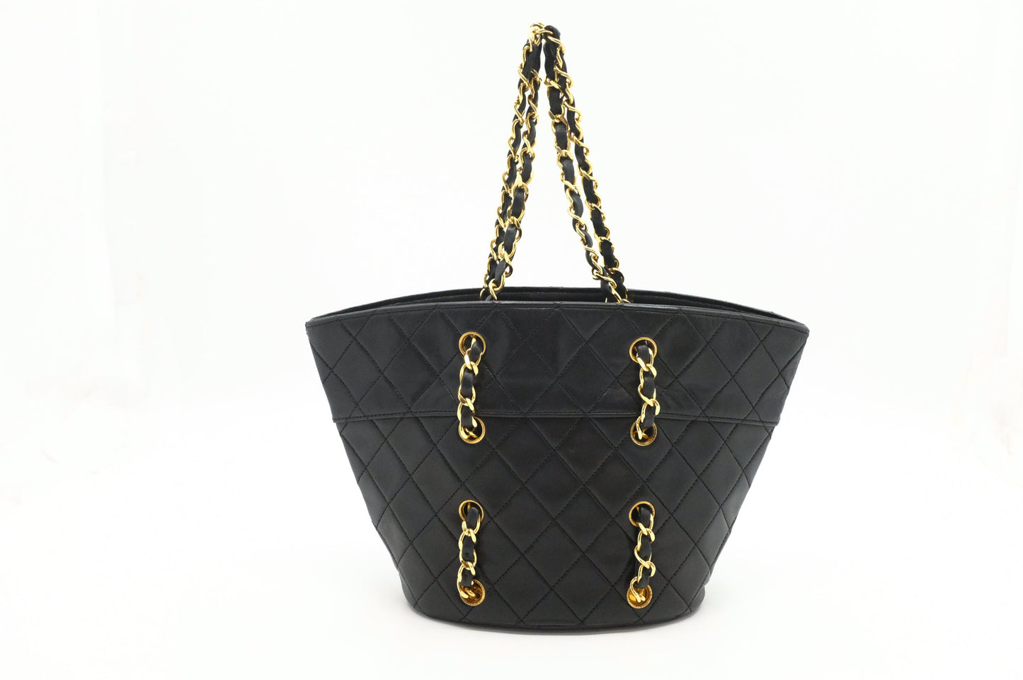 Chanel MattelassÃ© Black Leather Handbag