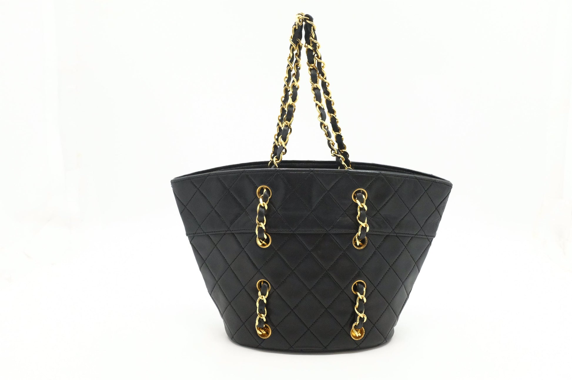 Chanel MattelassÃ© Black Leather Handbag