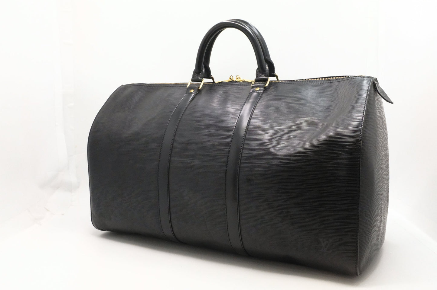 Louis Vuitton Keepall 55 Epi Leather Black Travel Bag