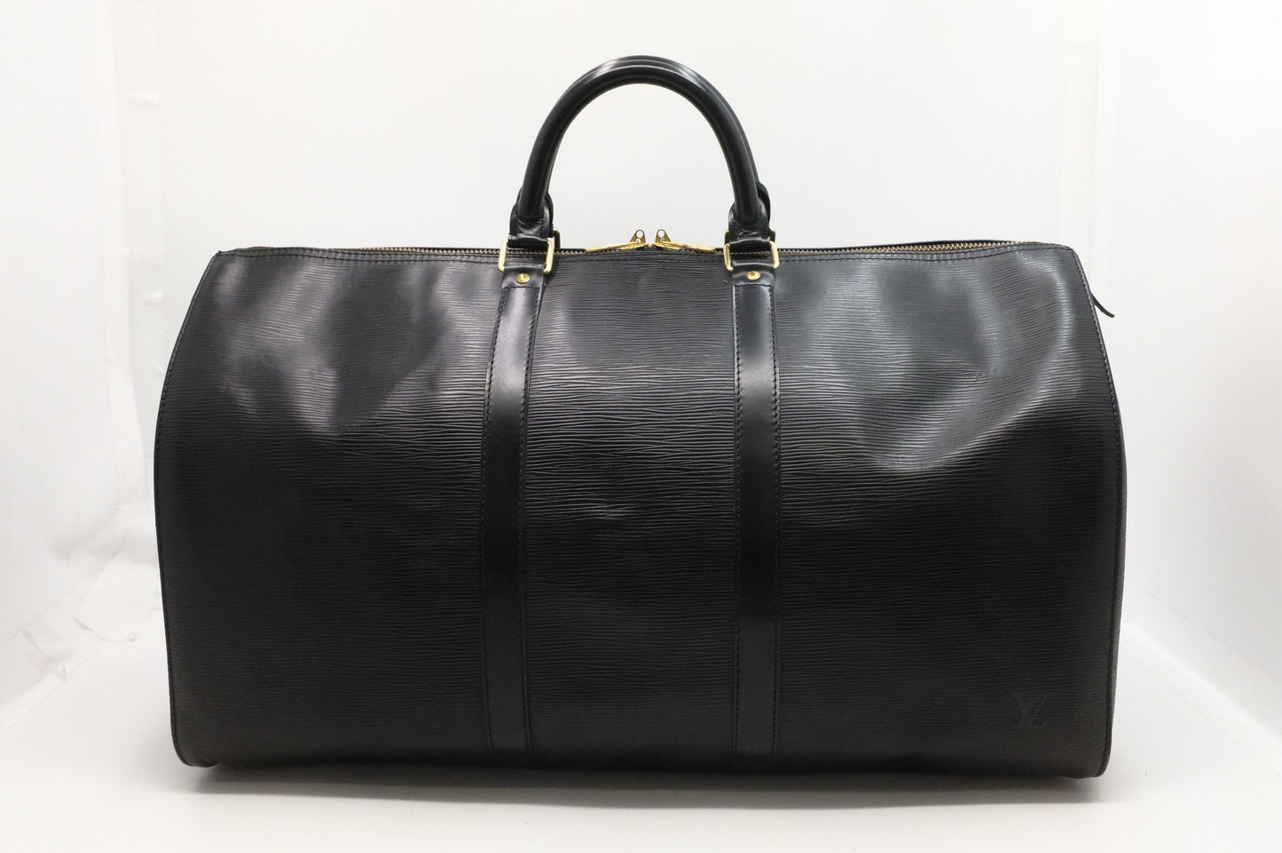 Louis Vuitton Keepall 55 Epi Leather Black Travel Bag