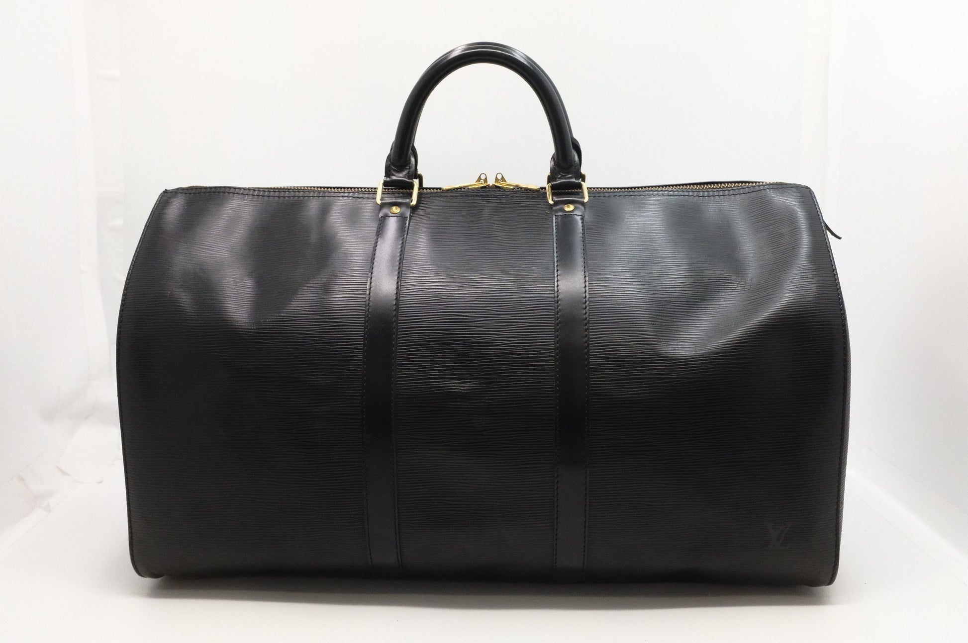 Louis Vuitton Keepall 55 Epi Leather Black Travel Bag