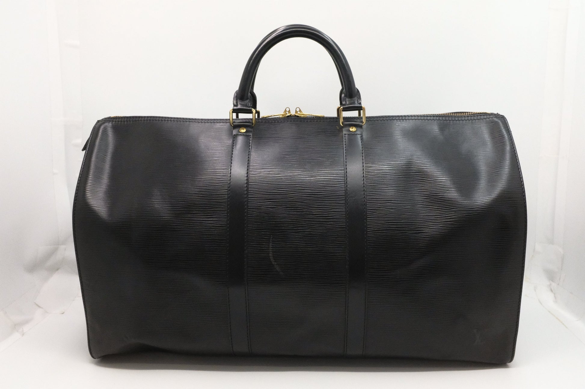 Louis Vuitton Keepall 55 Epi Leather Black Travel Bag