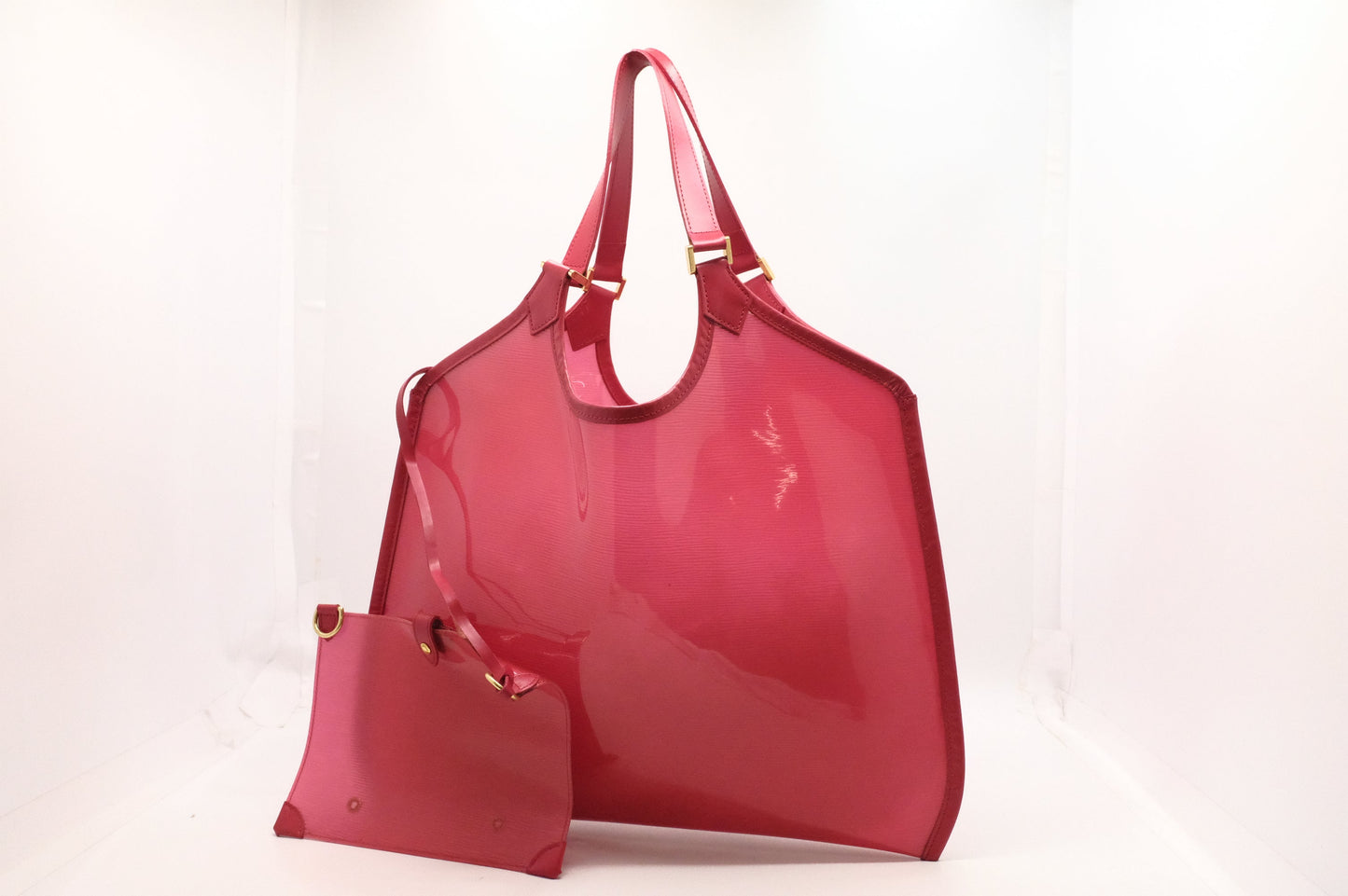 Louis Vuitton Plage Lagoon Vinyl Epi Red Handbag
