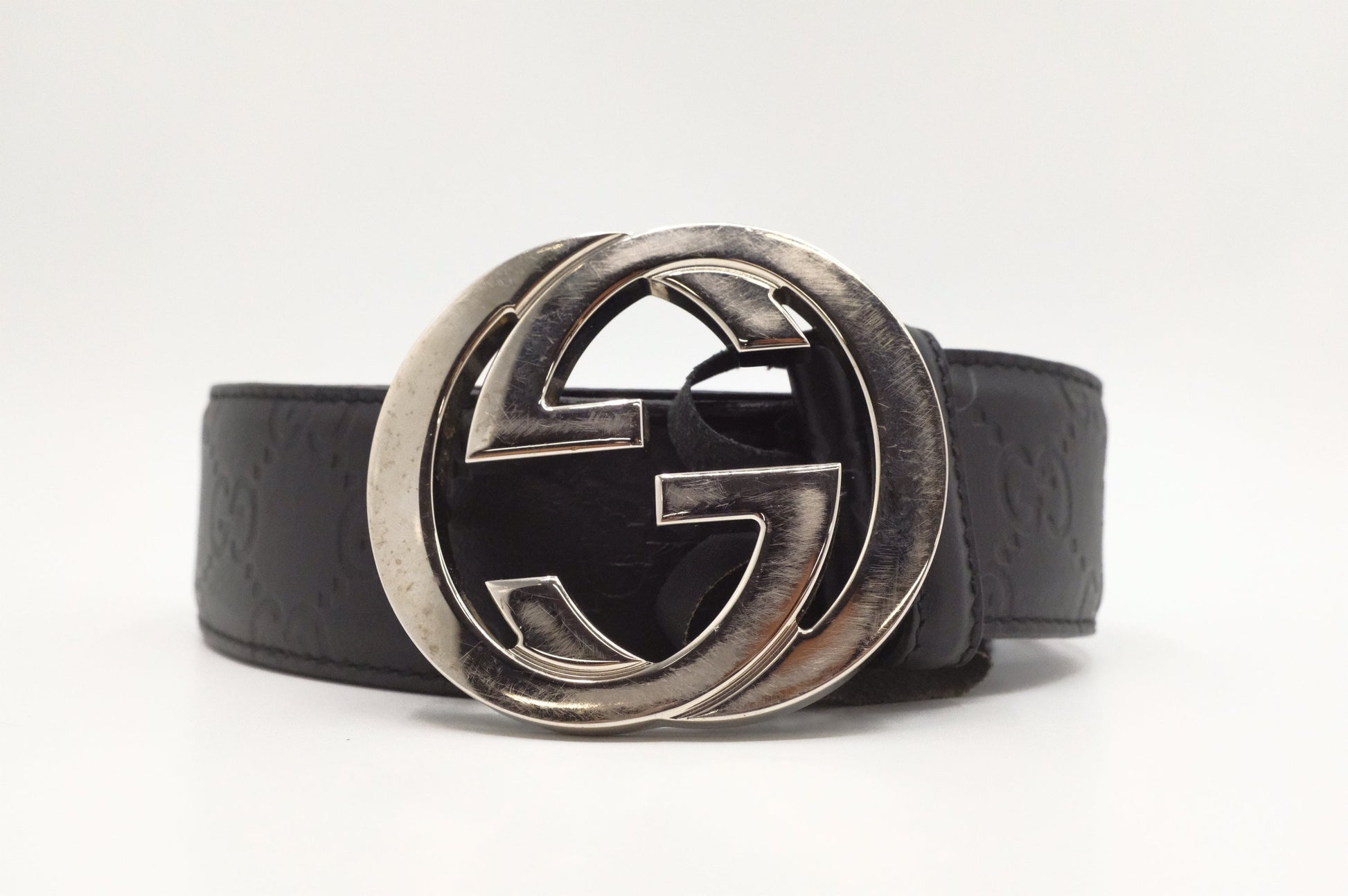 Gucci Guccissima Leather Black Belt