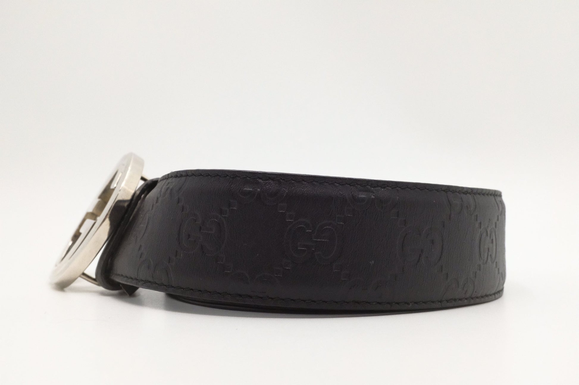 Gucci Guccissima Leather Black Belt