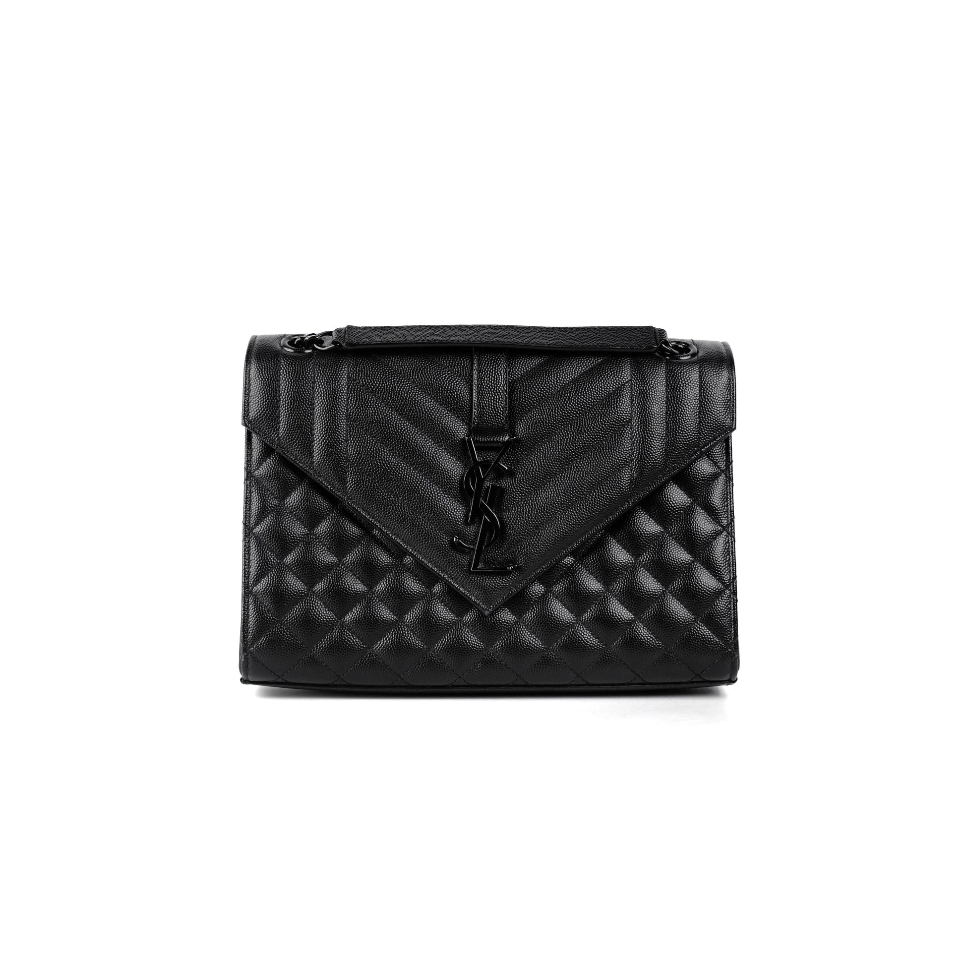 YSL Saint Laurent Envelope Crossbody Bag Black Medium