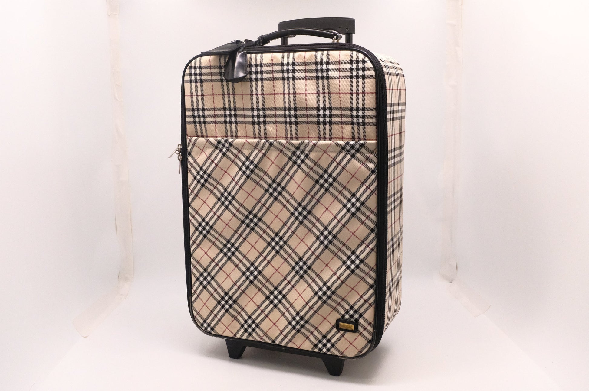 Burberry Luggage In Checked Handbag Canvas Brown Travel Bag