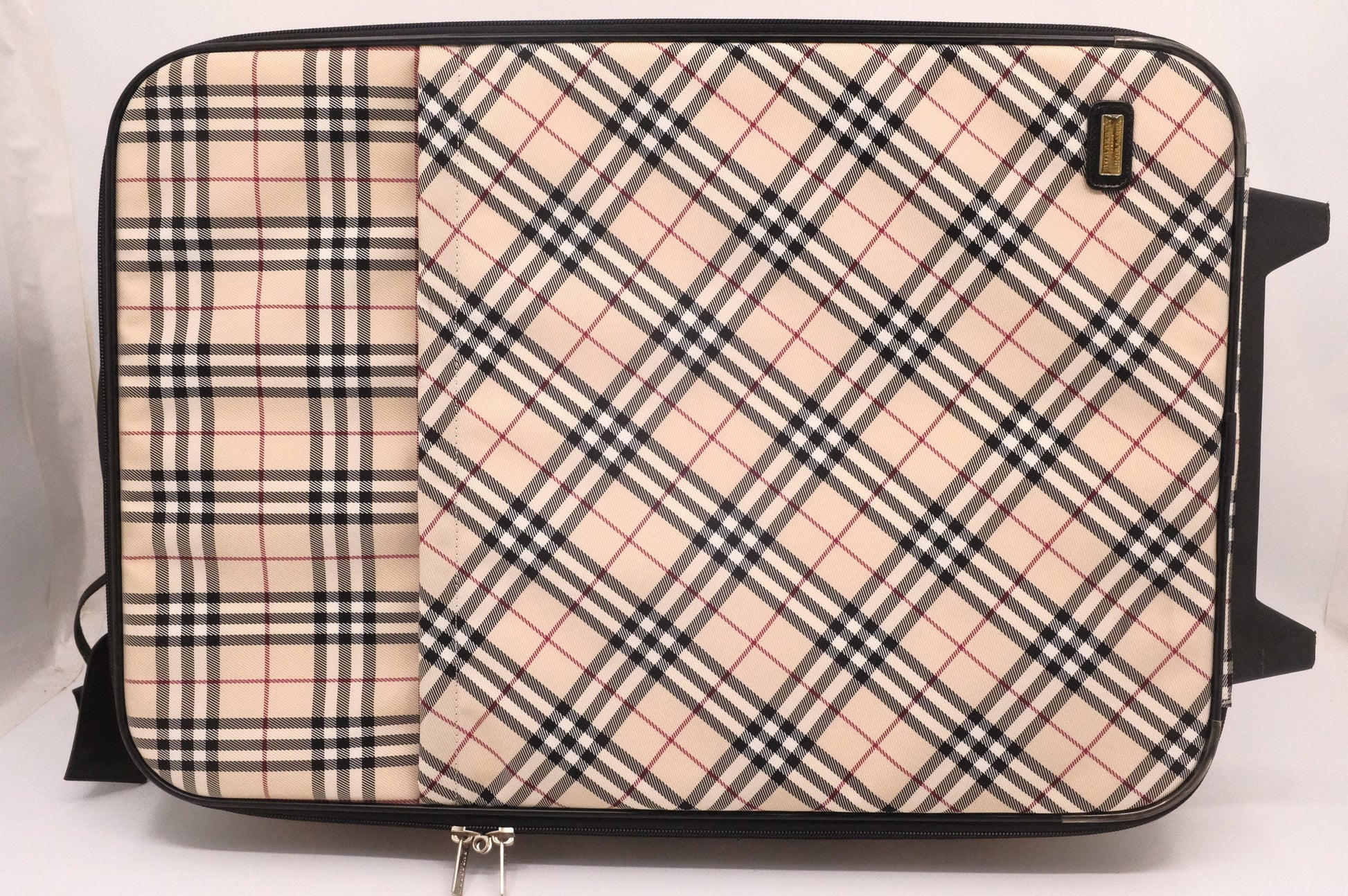 Burberry Luggage In Checked Handbag Canvas Brown Travel Bag