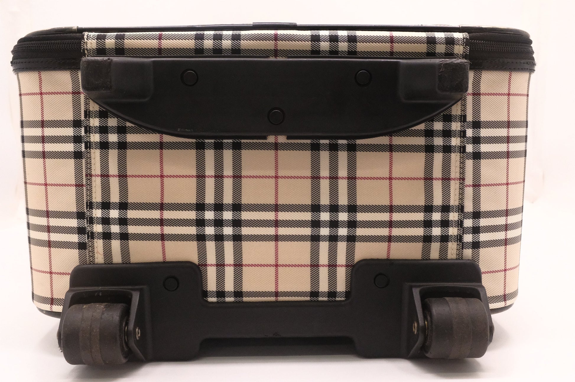 Burberry Luggage In Checked Handbag Canvas Brown Travel Bag