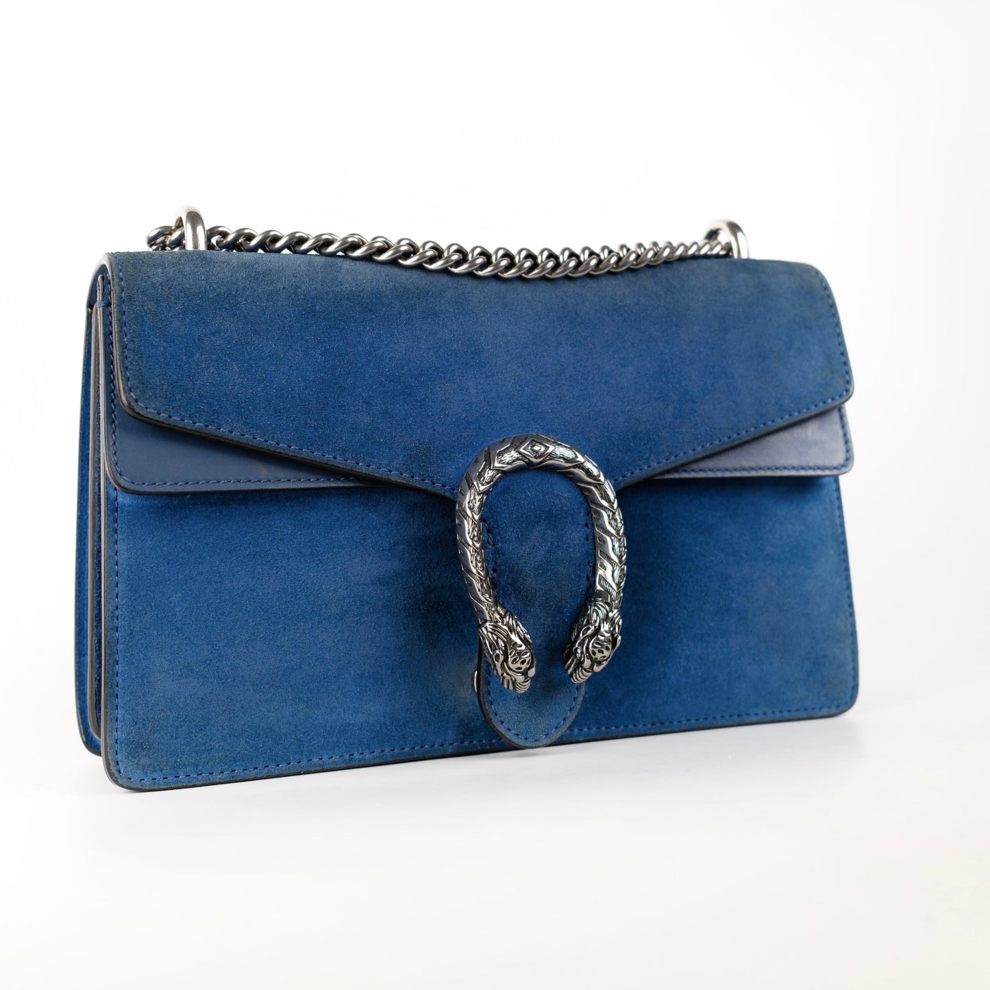 Gucci Dionysus Shoulder Bag Suede Blue