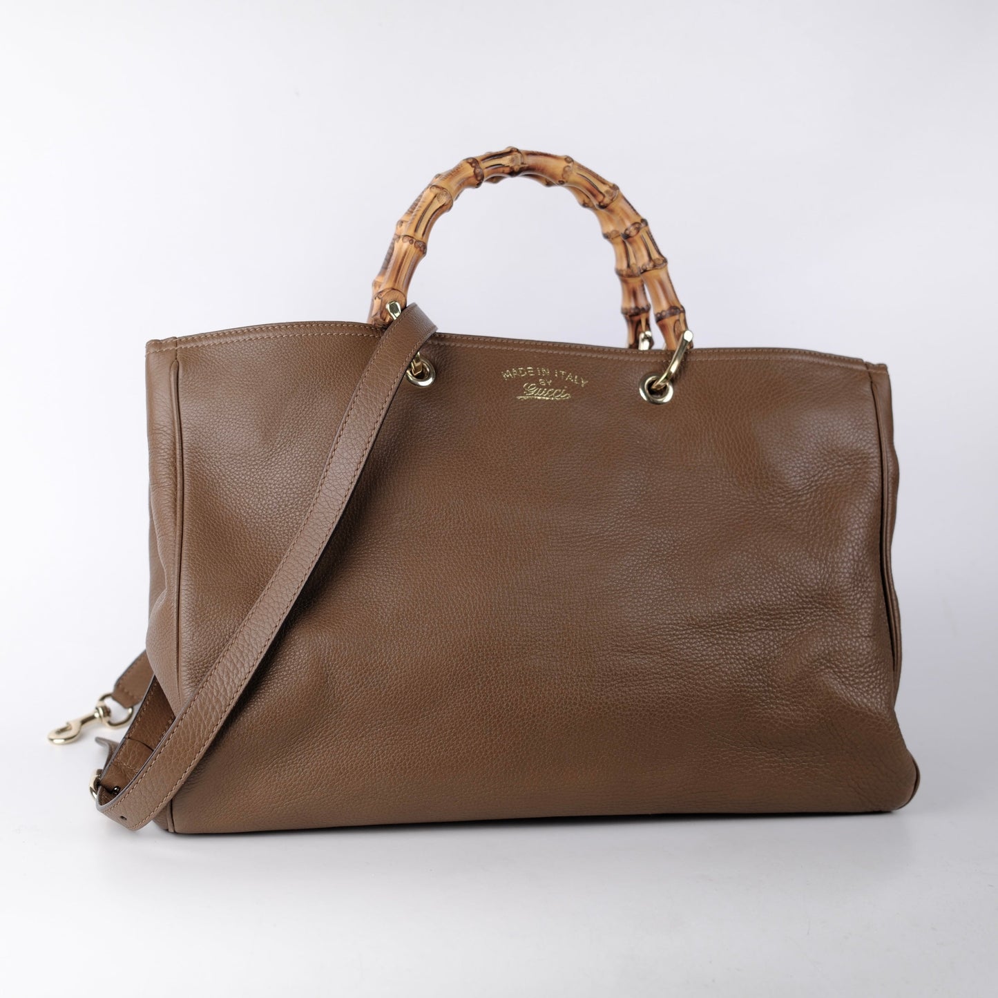 Gucci Bamboo Handle Tote Brown Large Tote Bag