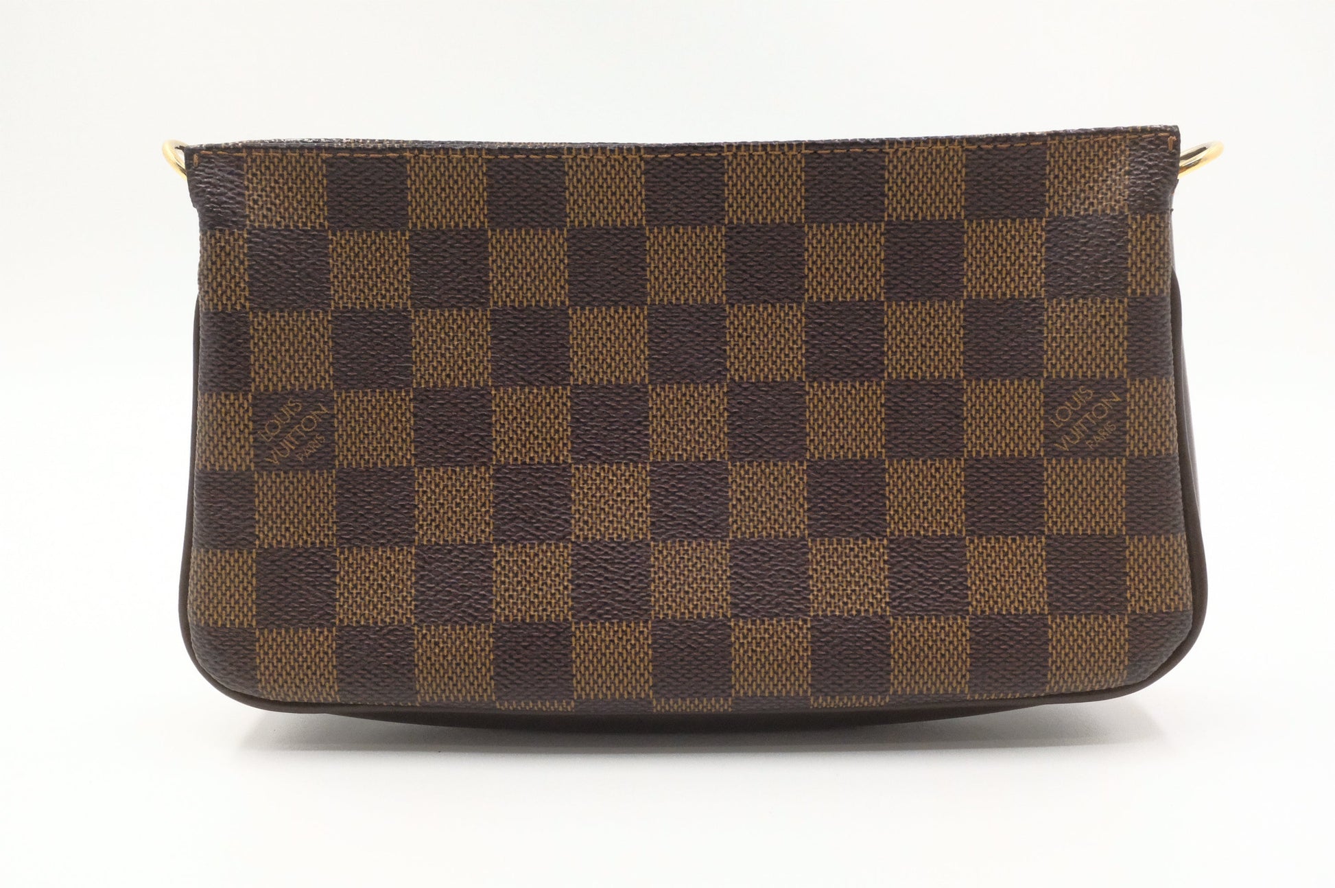 Louis Vuitton Navona Pochette Accessoires Ebene Damier Canvas Clutch Bag