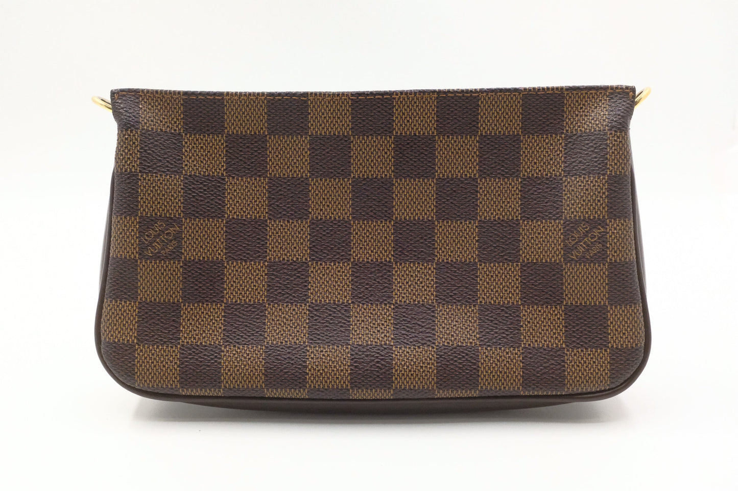 Louis Vuitton Navona Pochette Accessoires Ebene Damier Canvas Clutch Bag