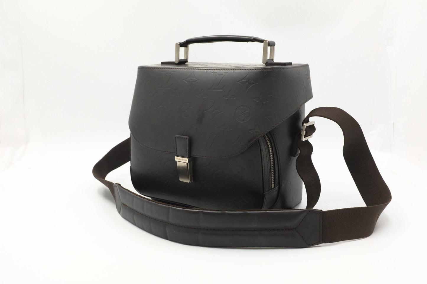 Louis Vuitton Charlie Dark Matte Leather Brown Handbag