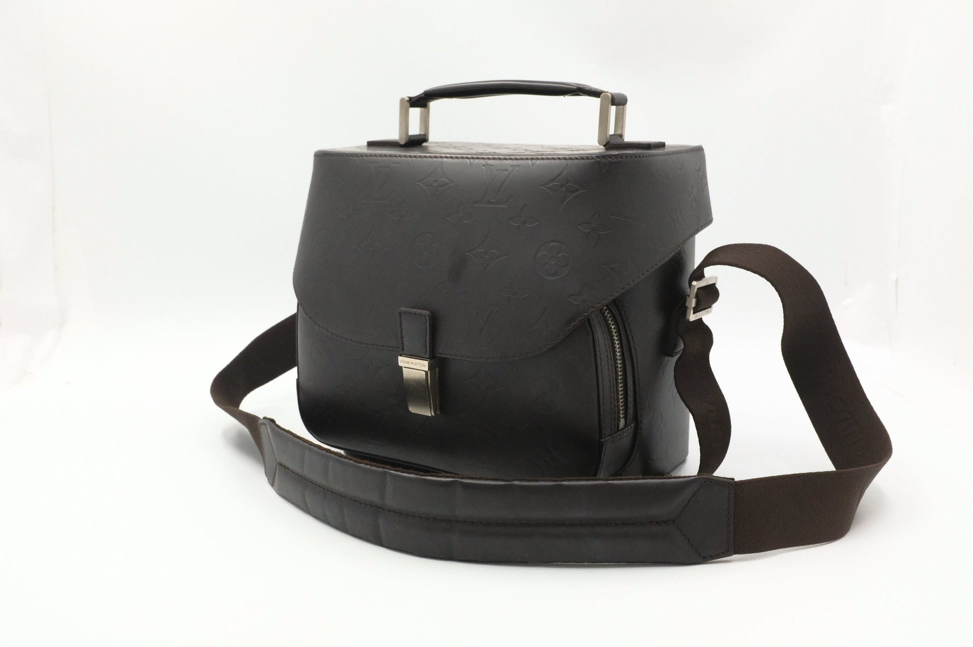 Louis Vuitton Charlie Dark Matte Leather Brown Handbag