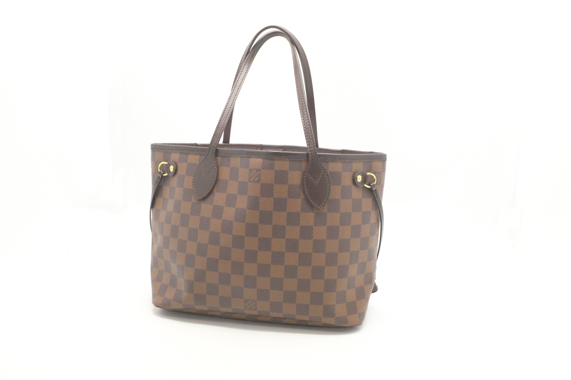 Louis Vuitton Neverfull PM Ebene Damier Canvas Tote Bag