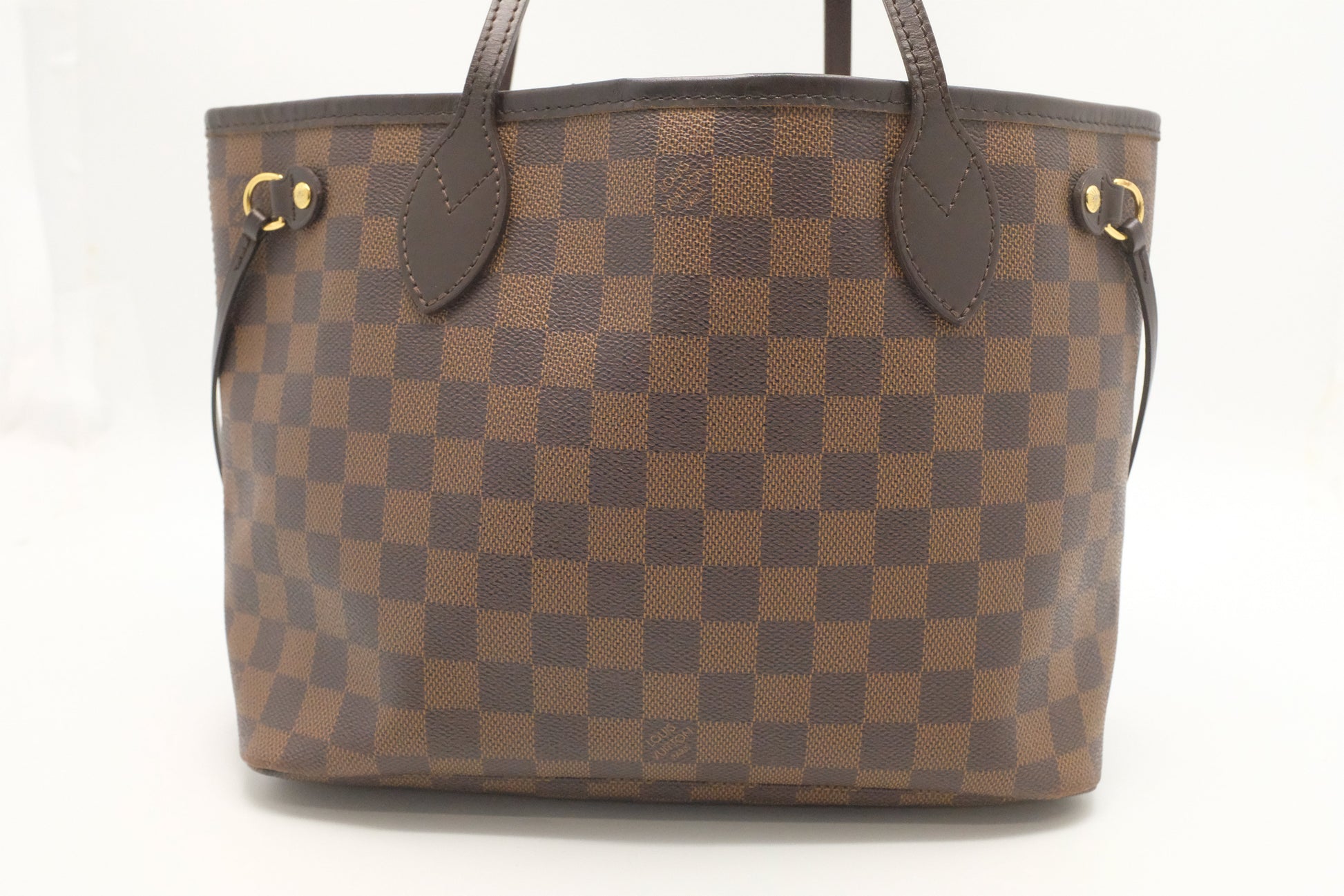Louis Vuitton Neverfull PM Ebene Damier Canvas Tote Bag