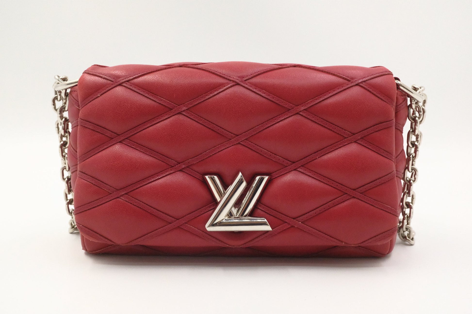 Louis Vuitton on GO-14 Red Leather Wallet Case