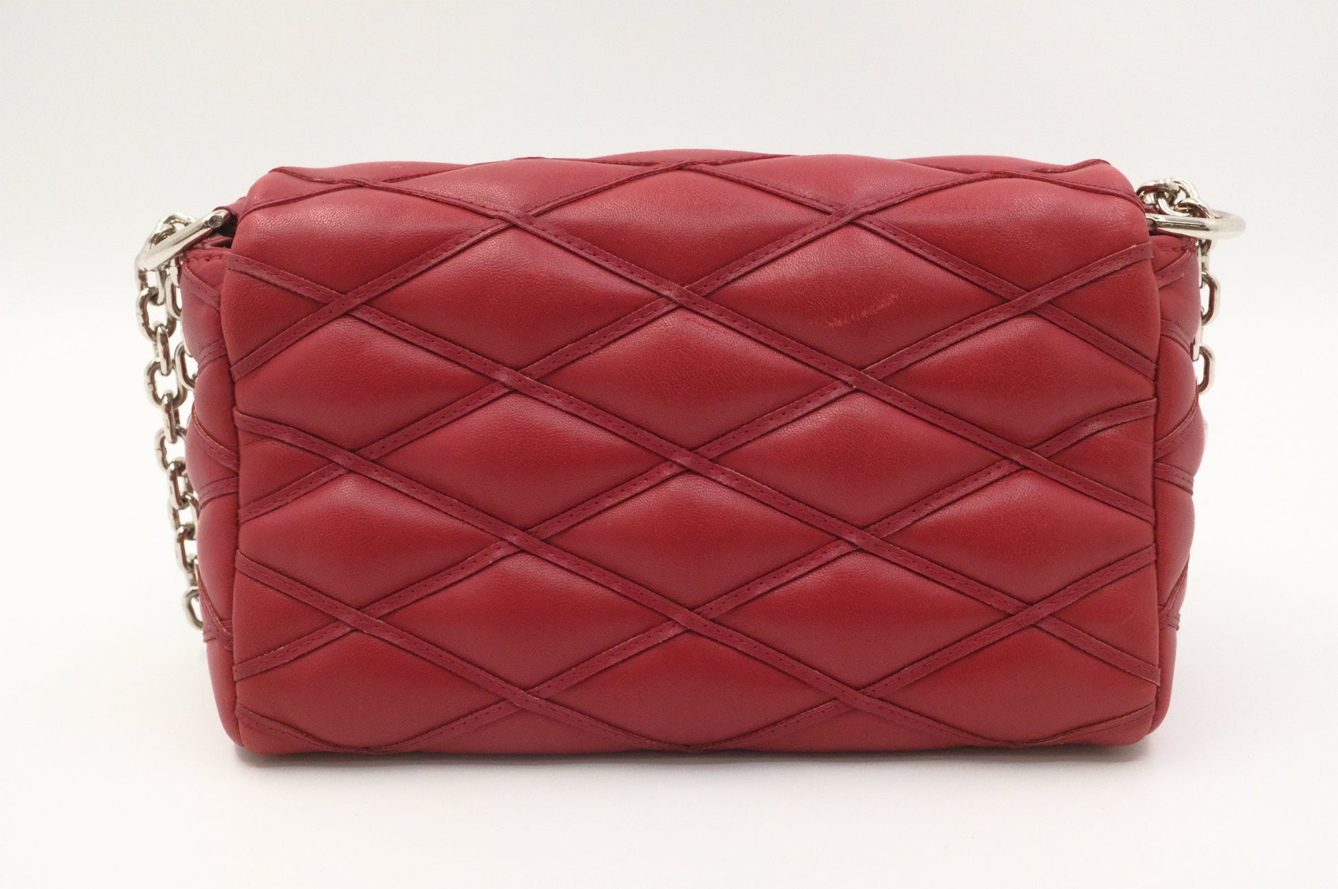 Louis Vuitton on GO-14 Red Leather Wallet Case