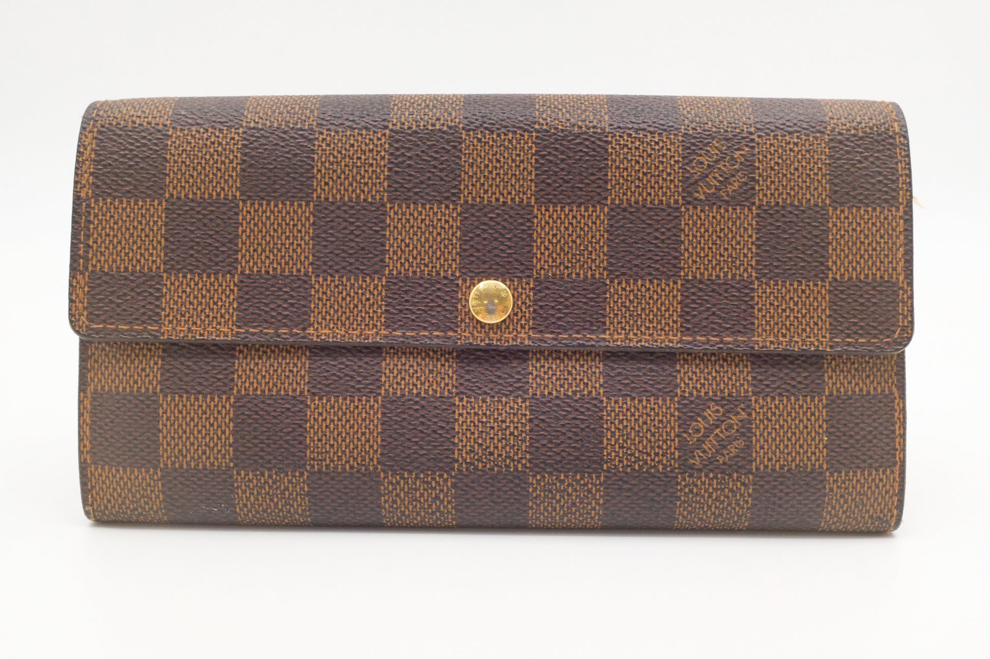 Louis Vuitton Sarah Ebene Canvas Damier Wallet Case Canvas 1