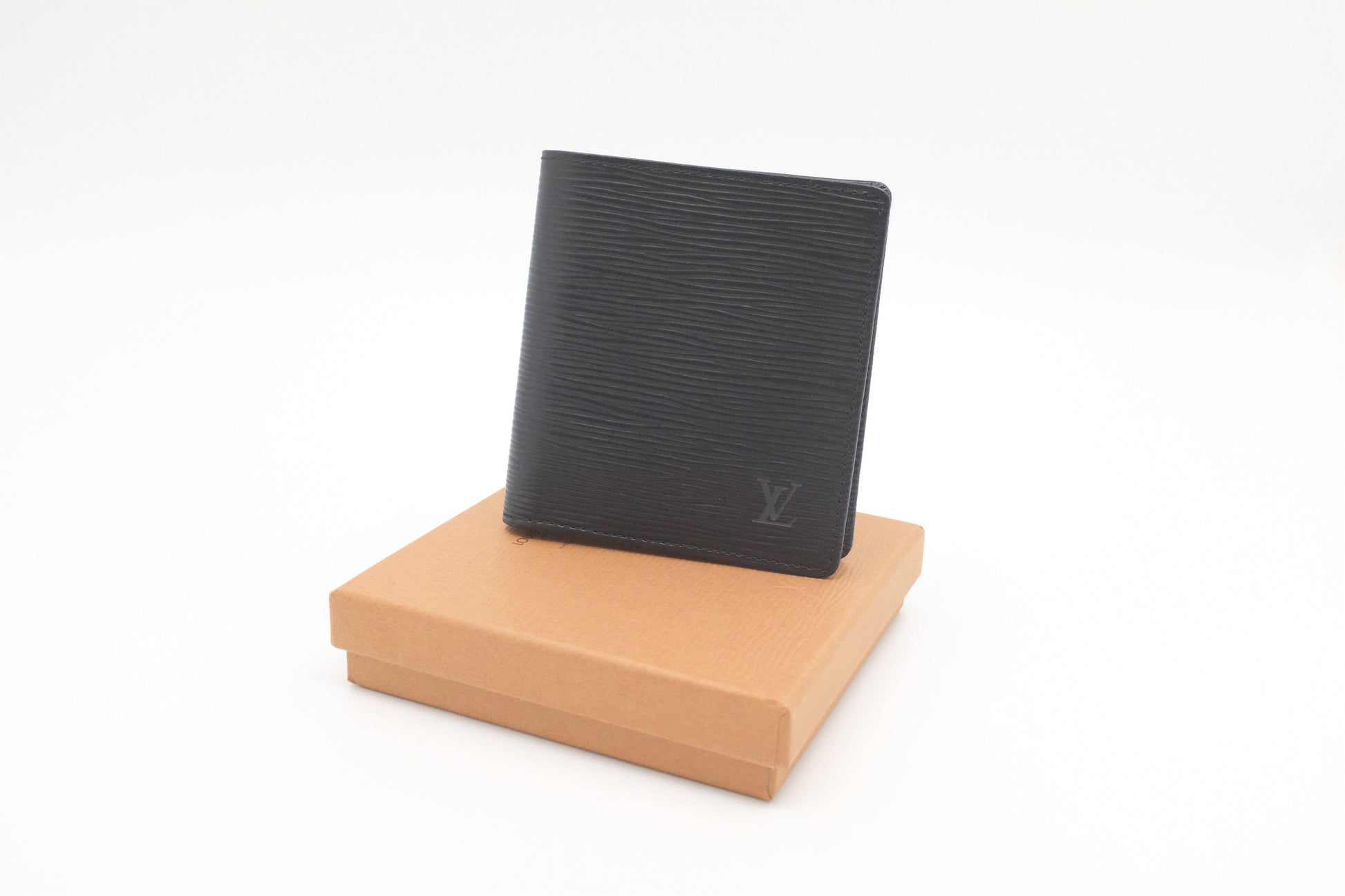 Louis Vuitton Bifold Epi Leather Black Wallet Case
