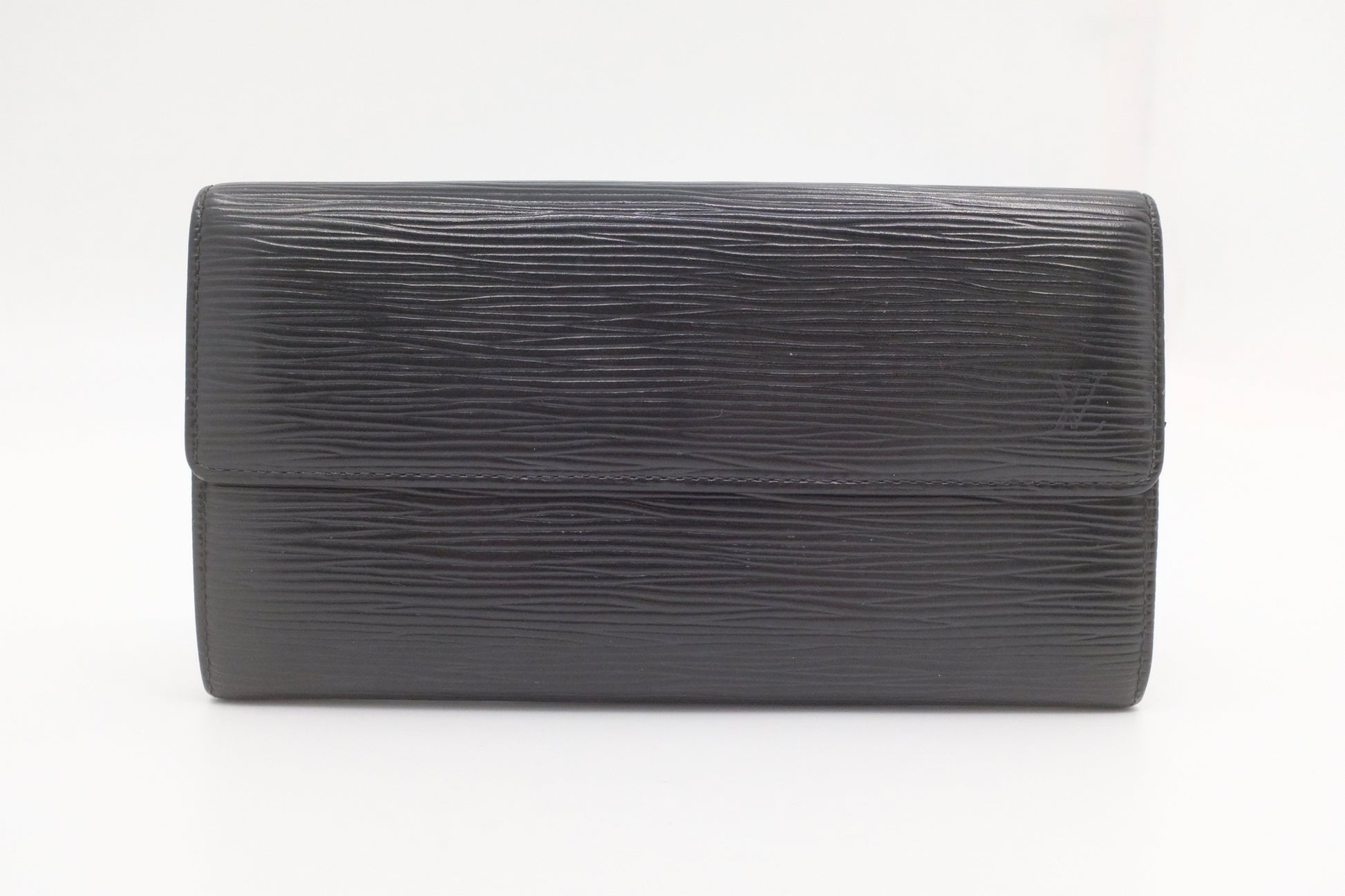 Louis Vuitton Sarah Black Leather Epi Wallet Case