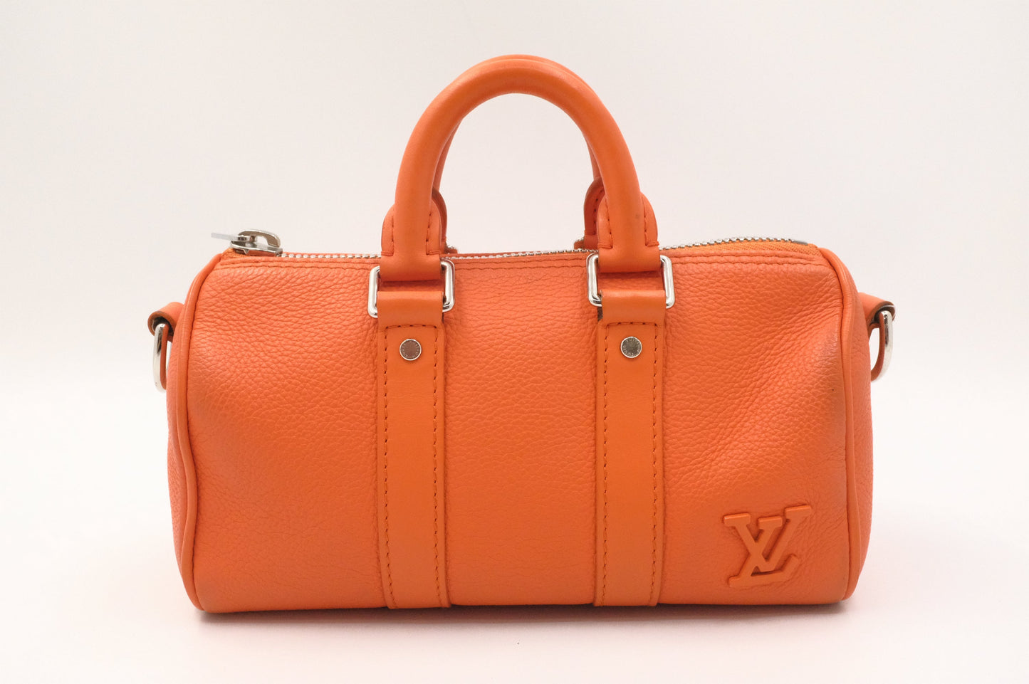 Louis Vuitton Keepall XS Aerogram Leather Orange Handbag