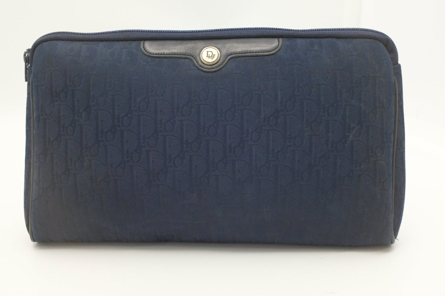 Dior Clutch In Navy Handbag Canvas Blue Clutch Bag