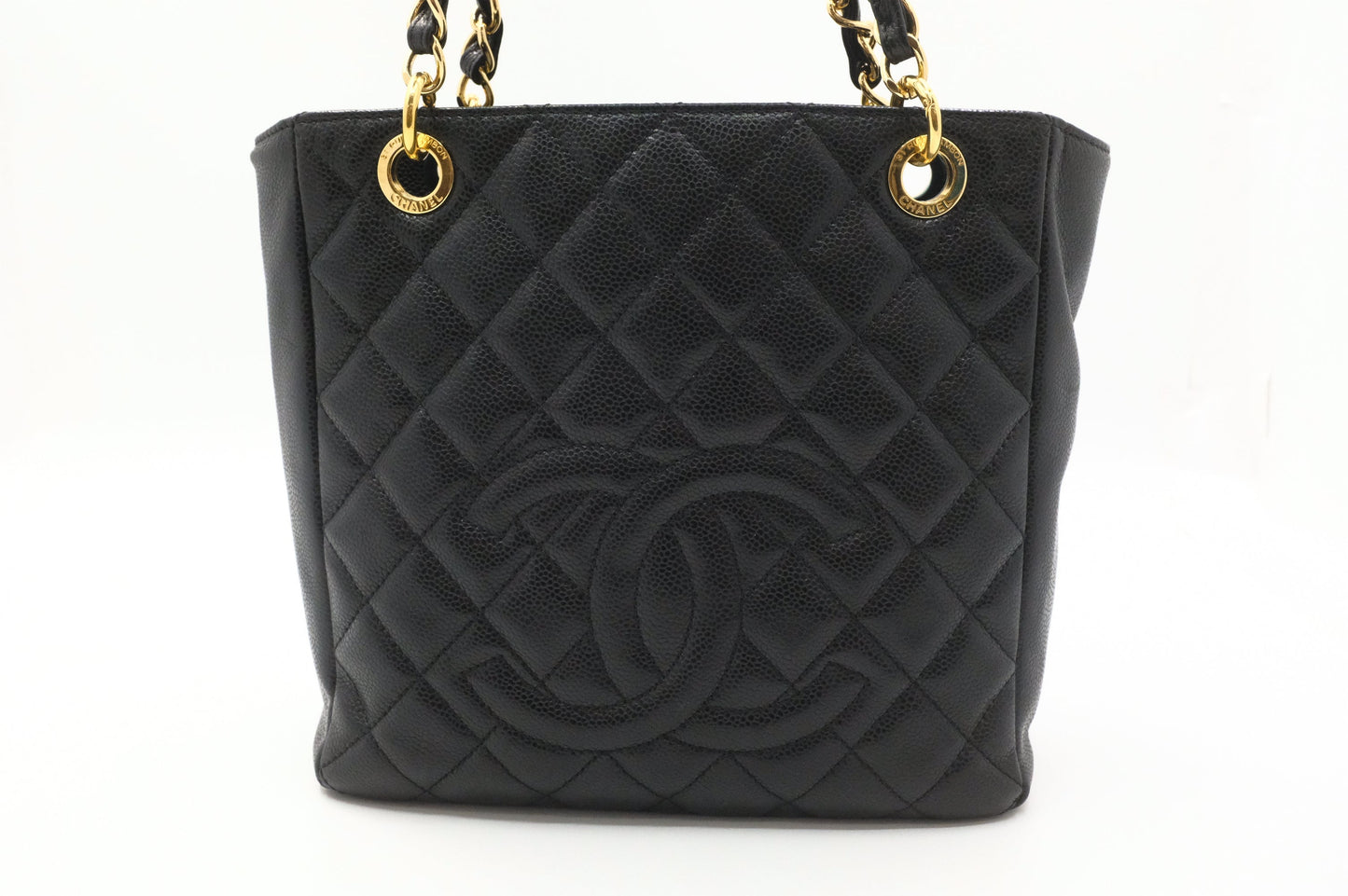 Chanel PST Caviar Black Leather Shoulder Bag