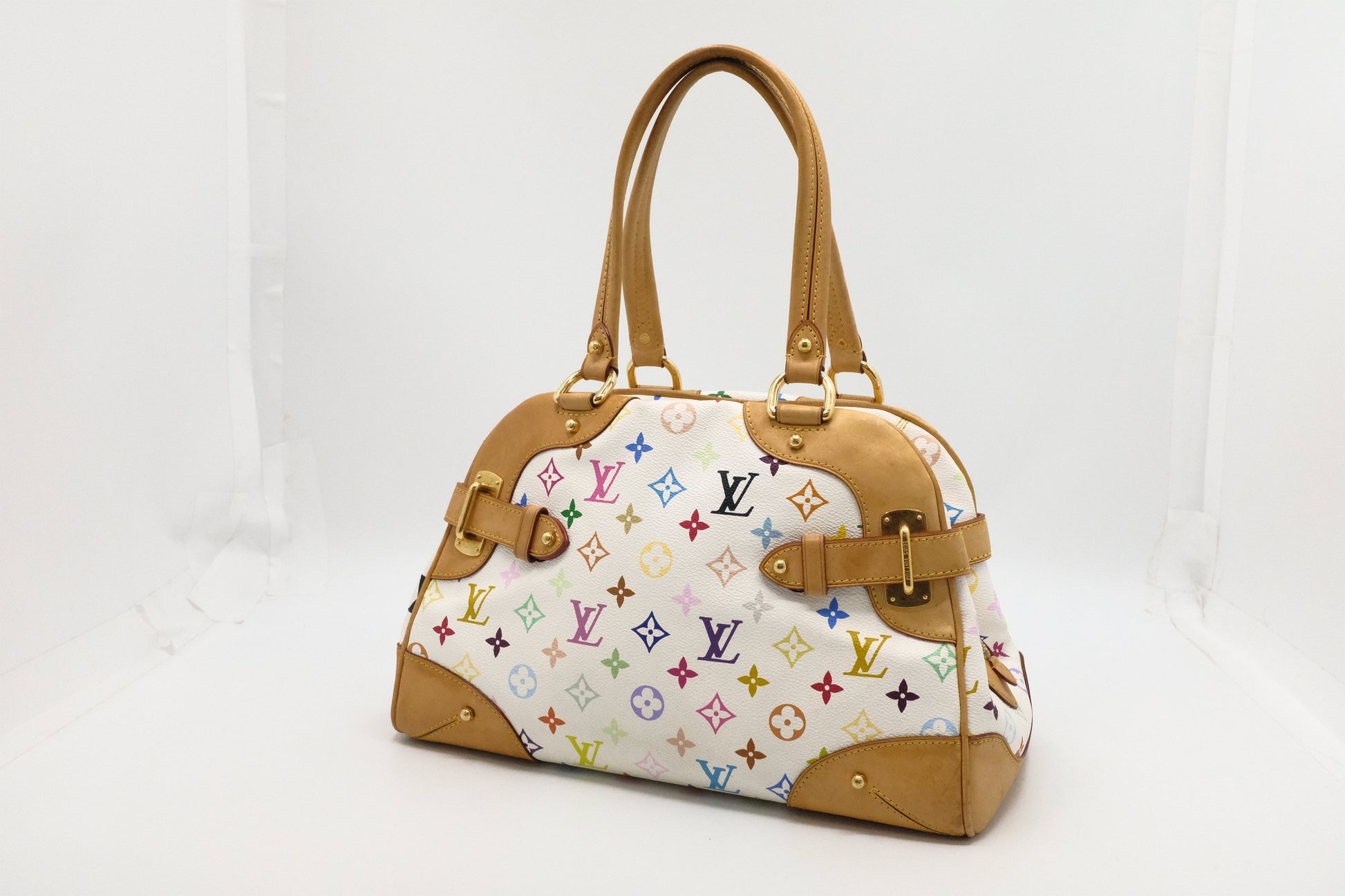 Louis Vuitton Claudia Canvas White Multicolor Handbag