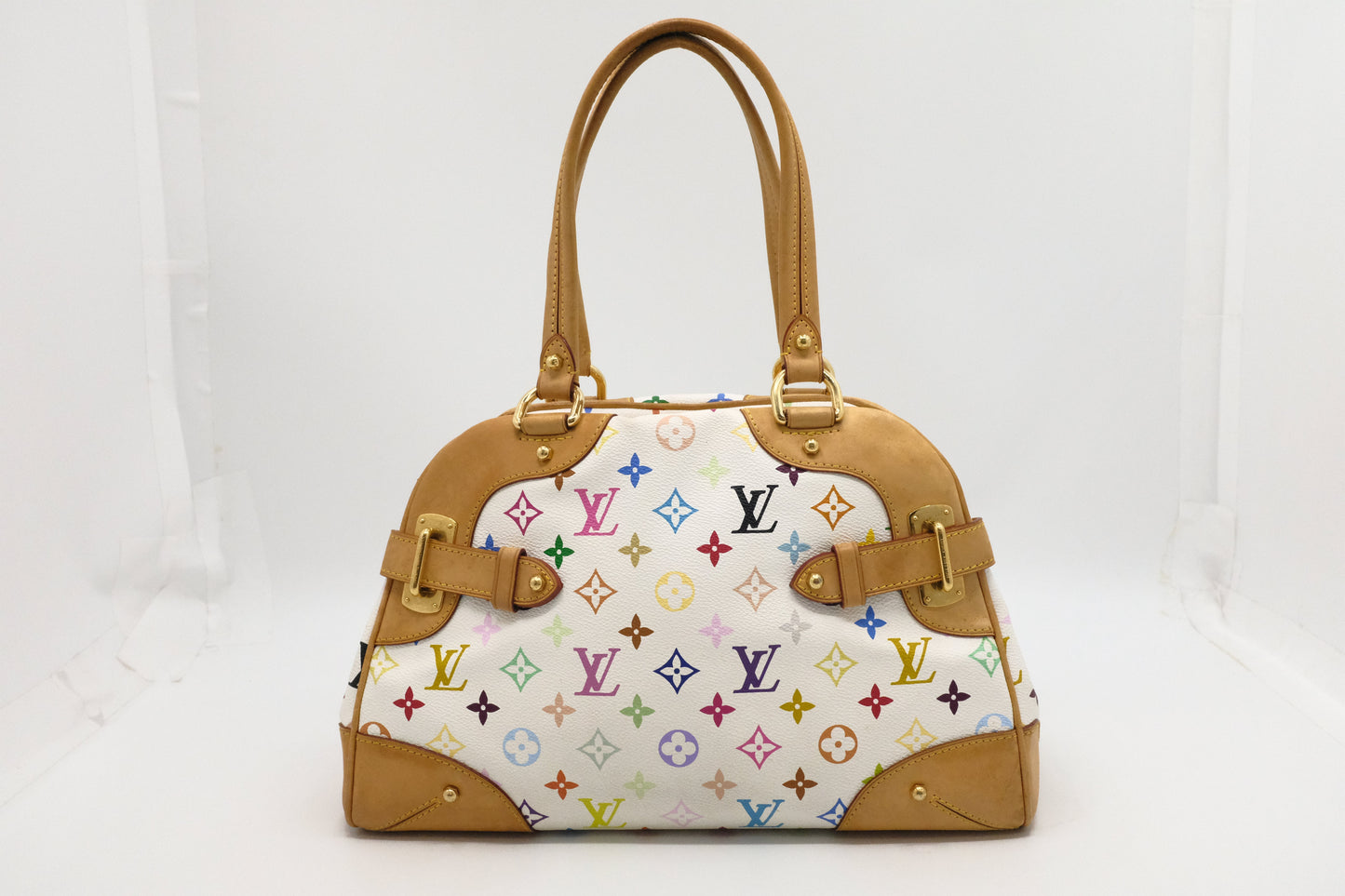 Louis Vuitton Claudia Canvas White Multicolor Handbag