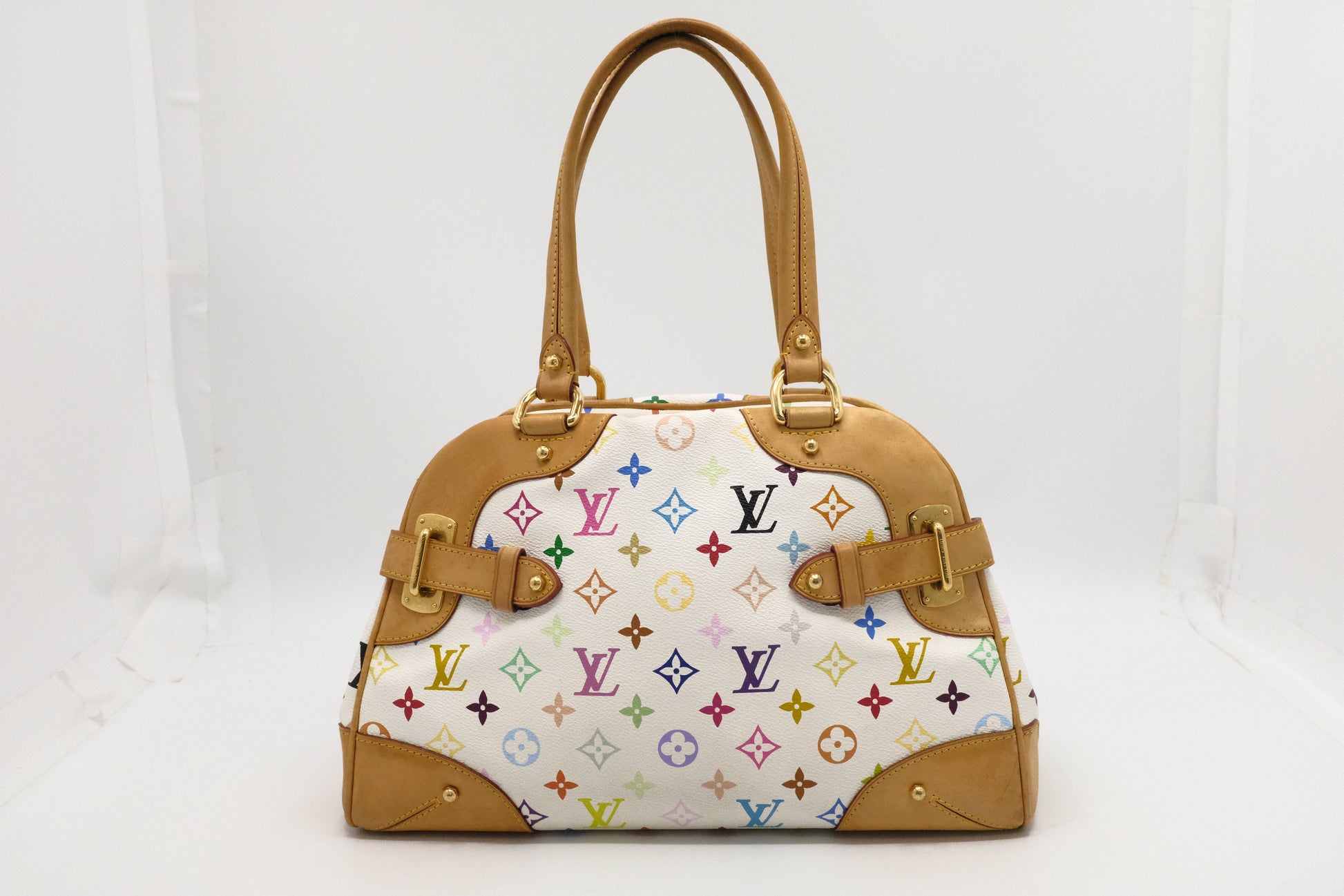 Louis Vuitton Claudia Canvas White Multicolor Handbag