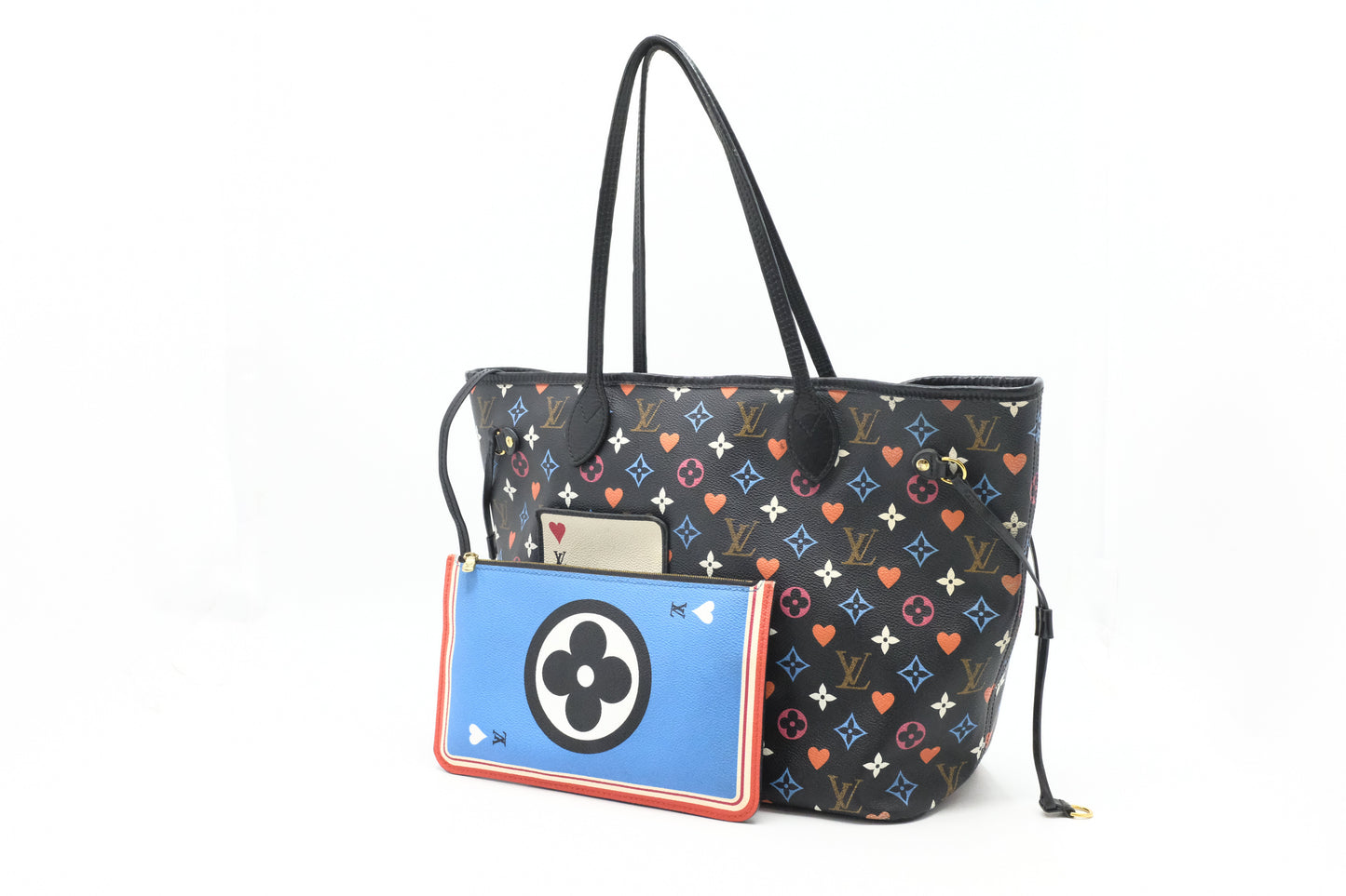Louis Vuitton Neverfull MM Game On Canvas Black Multicolor Tote Bag
