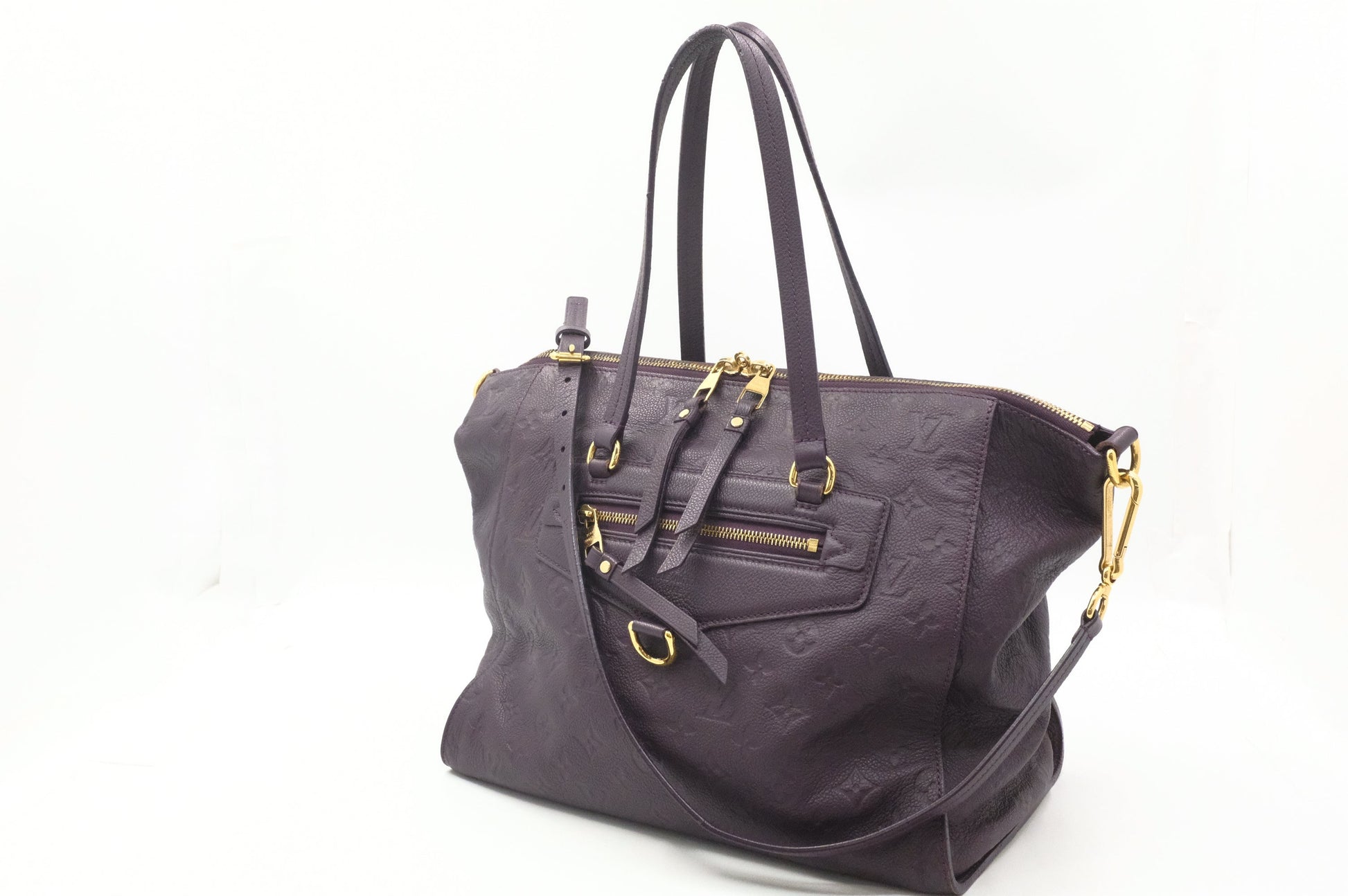 Louis Vuitton Lumine PM Purple Empreinte Leather Handbag
