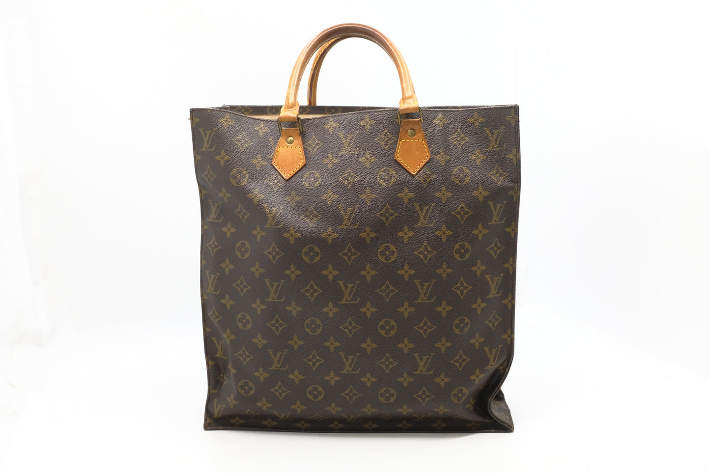 Louis Vuitton Sac Plat Monogram Canvas Handbag