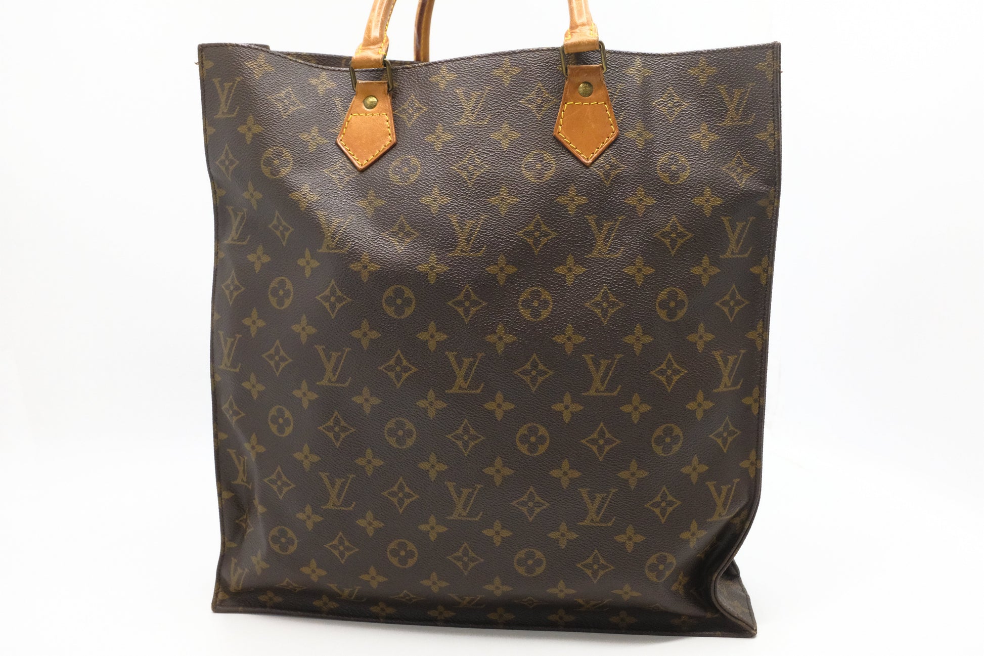 Louis Vuitton Sac Plat Monogram Canvas Handbag
